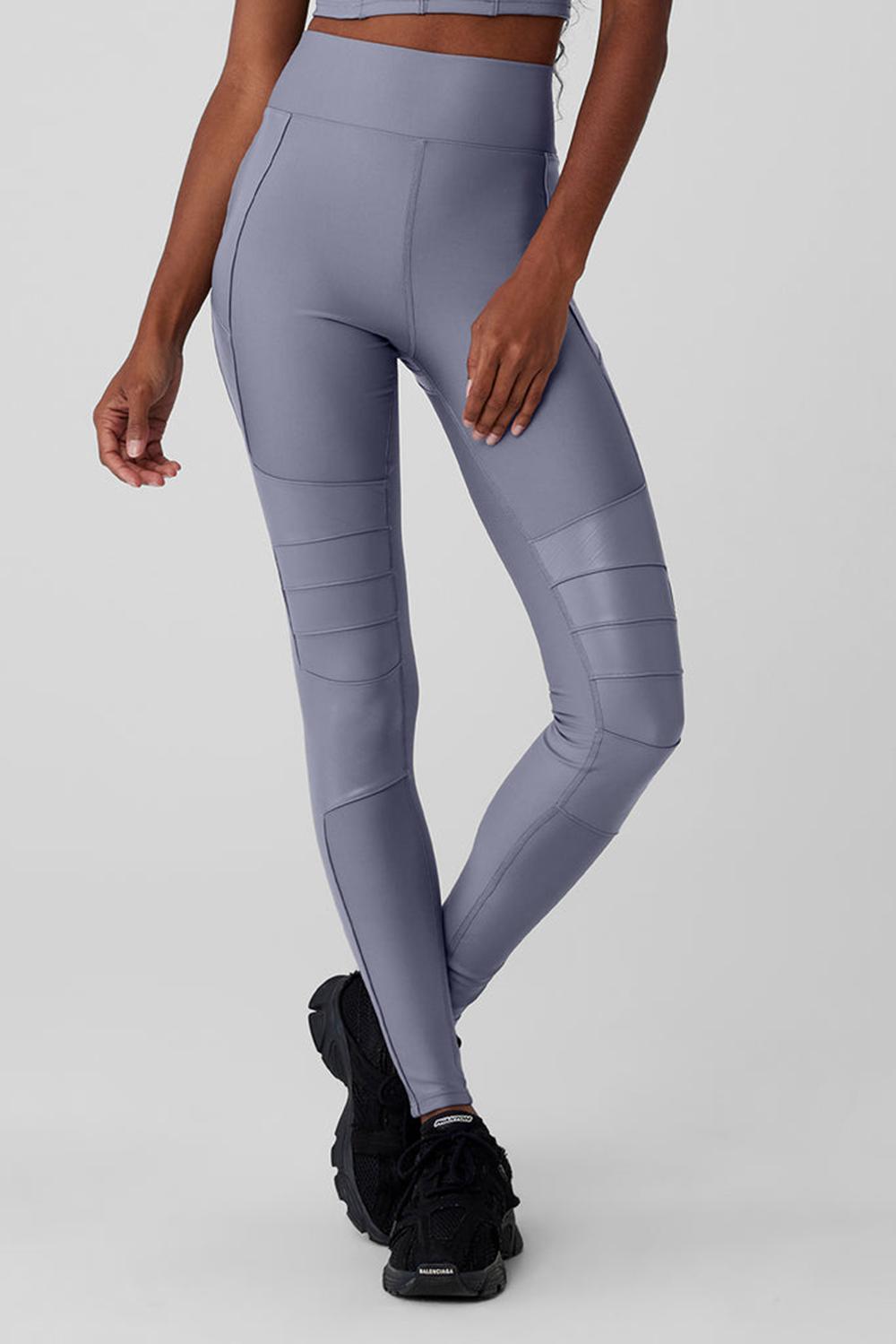Leggins Alo Yoga Airlift Winter Warm High-Waist Supermoto Mujer Fog | Colombia  CKUP-95437