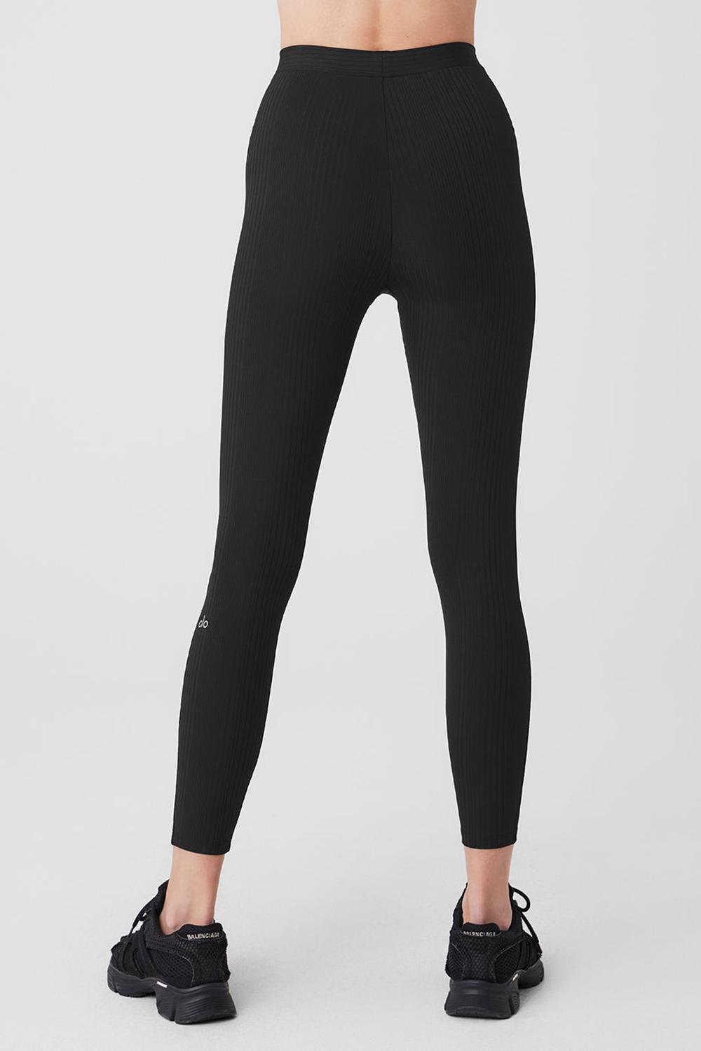 Leggins Alo Yoga High-Waist 7/8 Run It Back Mujer Negras | Colombia  LMOK-90237