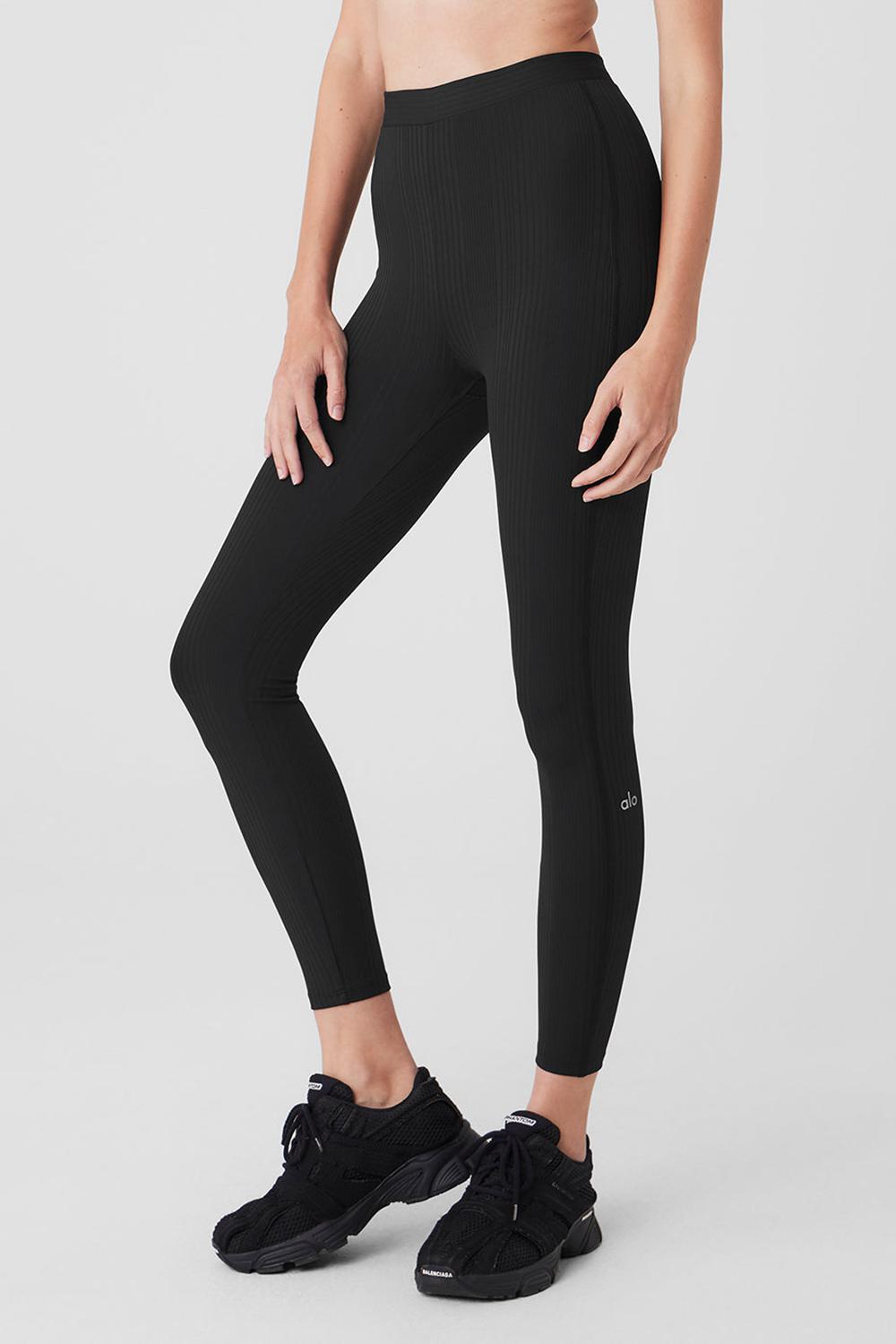 Leggins Alo Yoga High-Waist 7/8 Run It Back Mujer Negras | Colombia  LMOK-90237