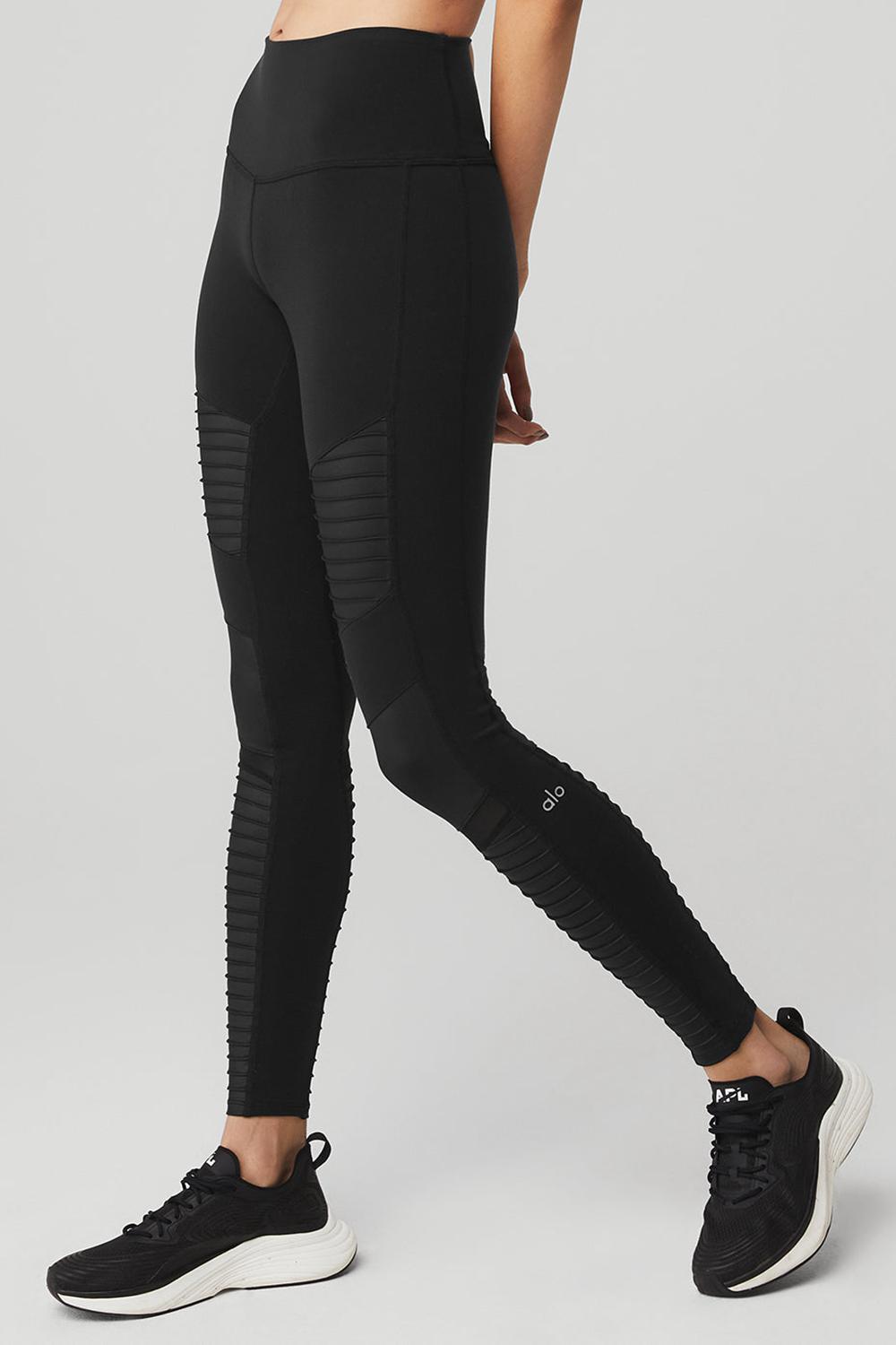 Leggins Alo Yoga High-Waist Motos Mujer Negras Negras | Colombia  TULN-01876