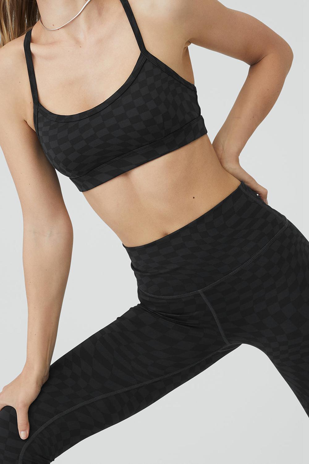Leggins Alo Yoga Jacquard High-Waist Checkered Mujer Negras | Colombia  FKNE-76912