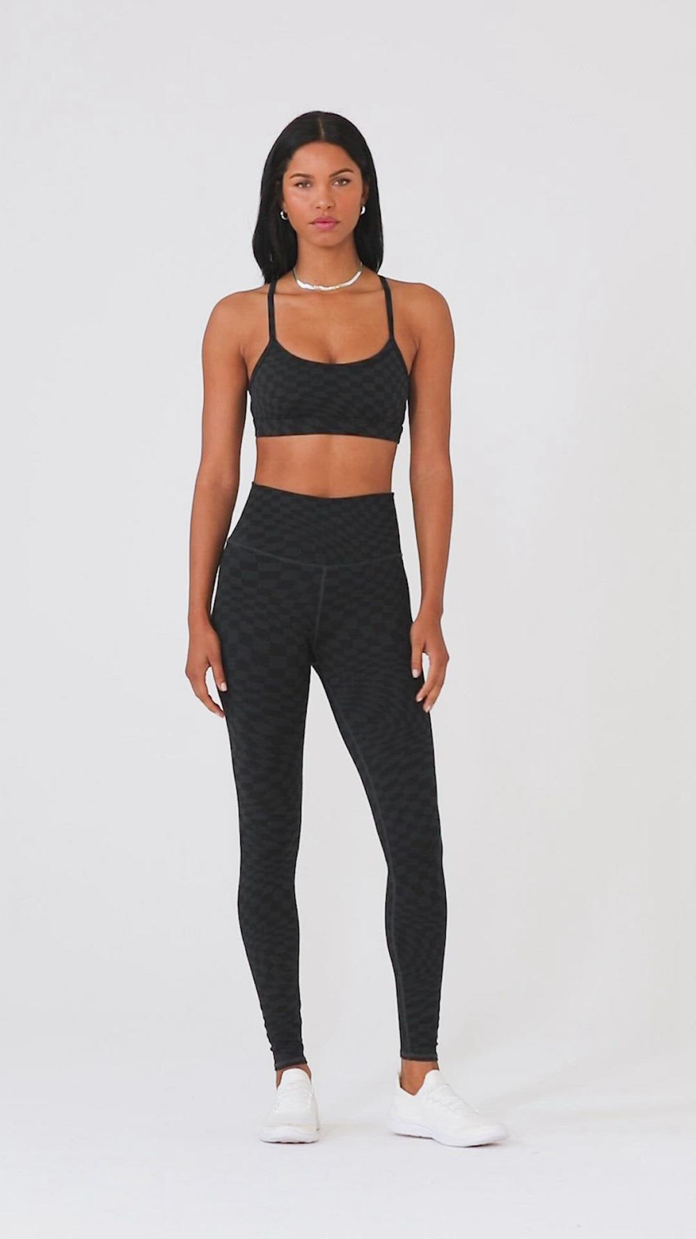 Leggins Alo Yoga Jacquard High-Waist Checkered Mujer Negras | Colombia  FKNE-76912