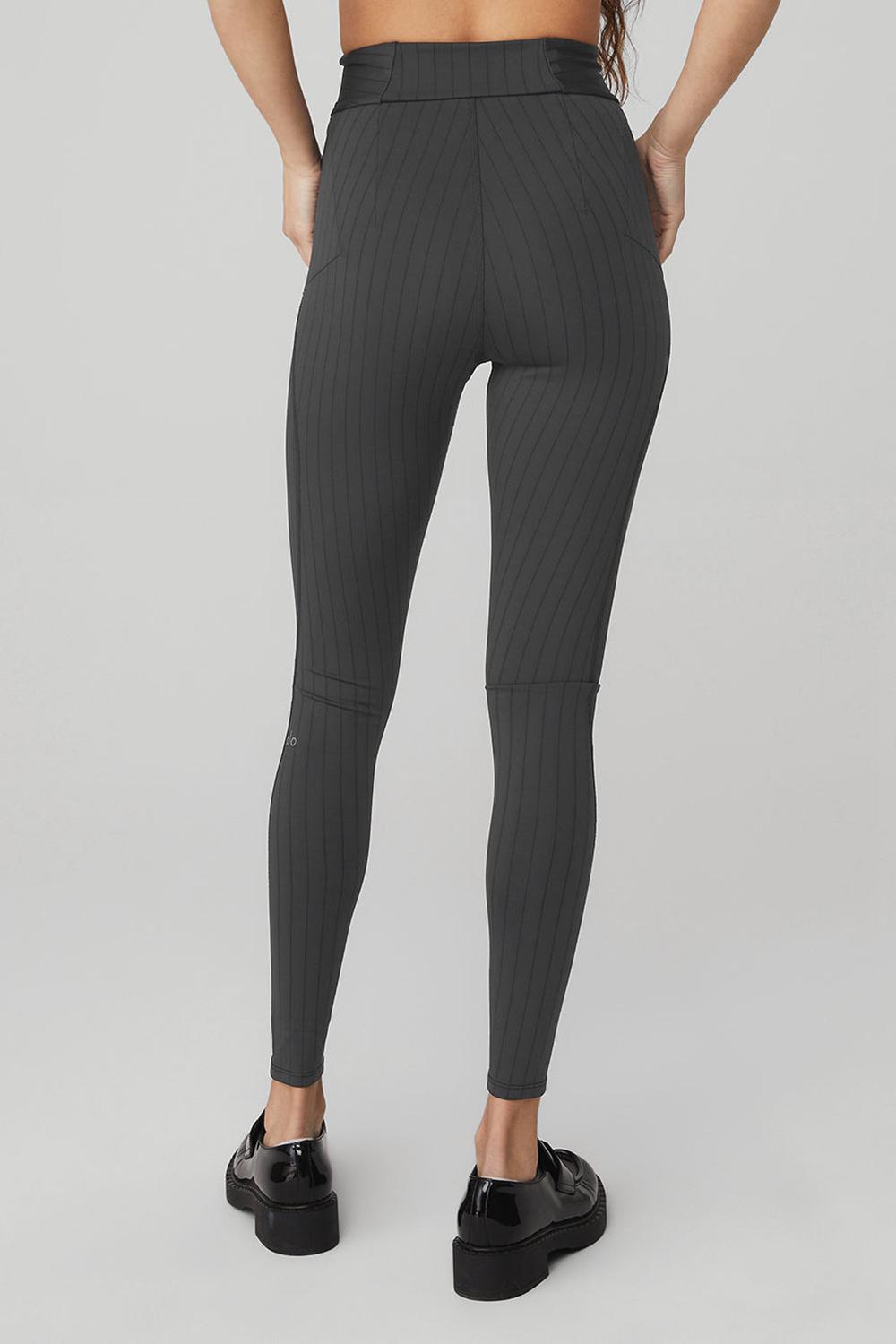 Leggins Alo Yoga Pinstripe Jacquard Extreme High-Waist Mujer Negras | Colombia  XMSQ-36458