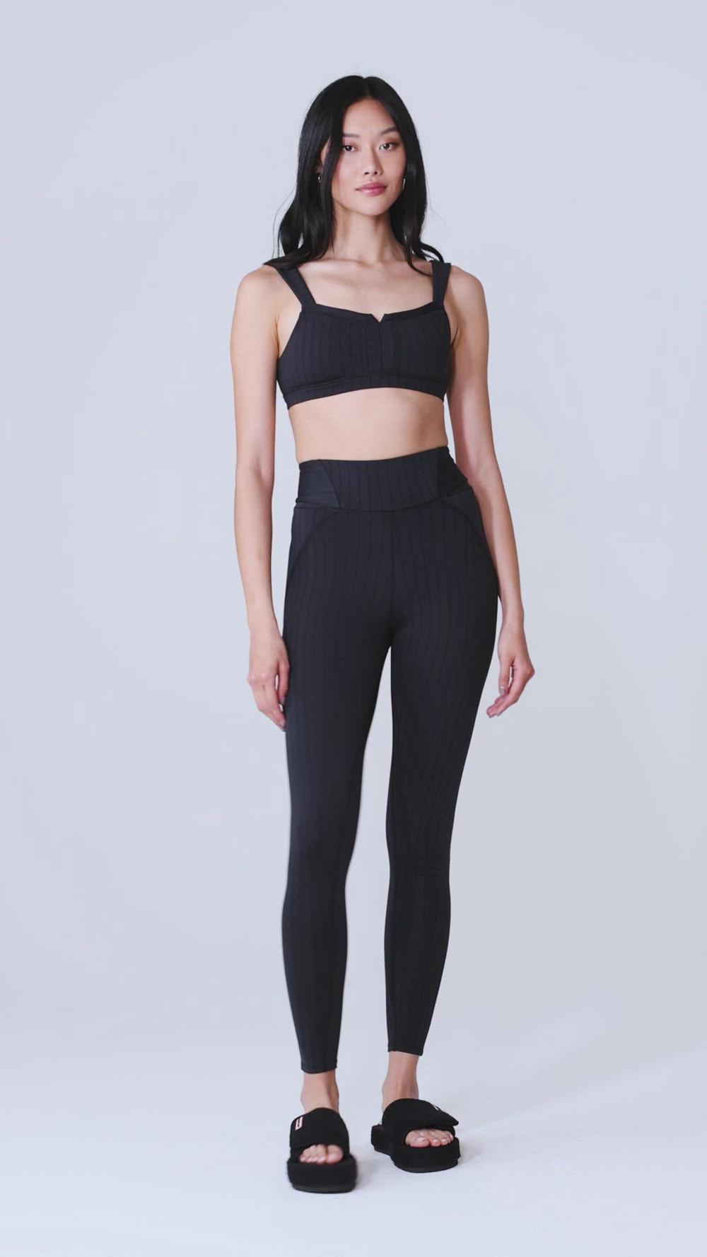 Leggins Alo Yoga Pinstripe Jacquard Extreme High-Waist Mujer Negras | Colombia  XMSQ-36458