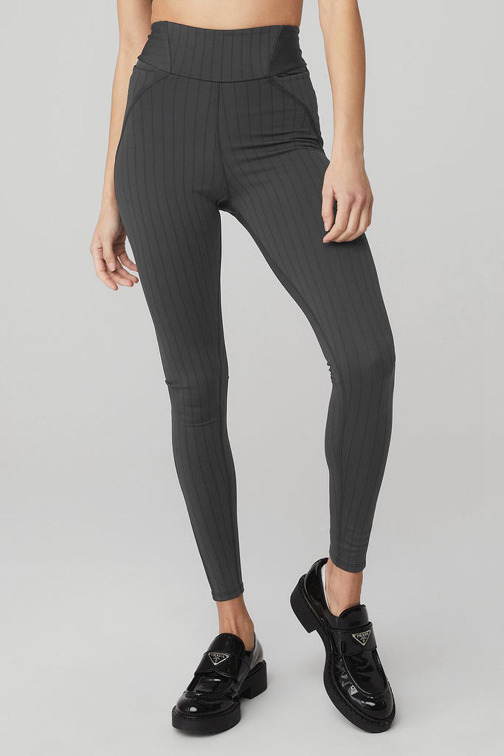 Leggins Alo Yoga Pinstripe Jacquard Extreme High-Waist Mujer Negras | Colombia  XMSQ-36458