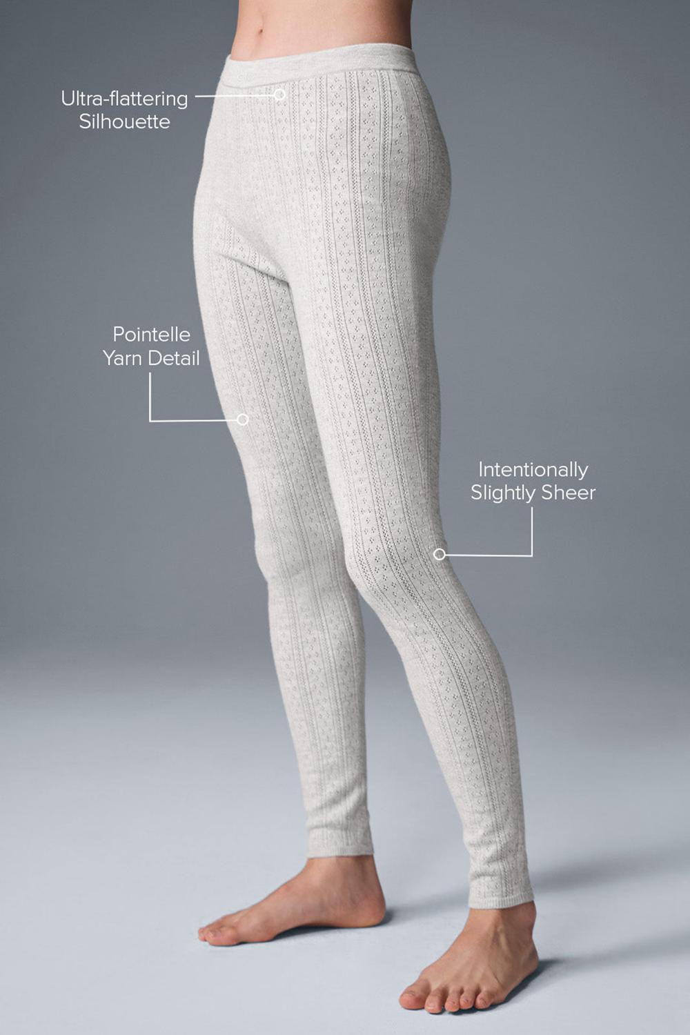 Leggins Alo Yoga Pointelle Sweater High-Waist Be Mine Mujer Gris Claro | Colombia  LMTP-47051