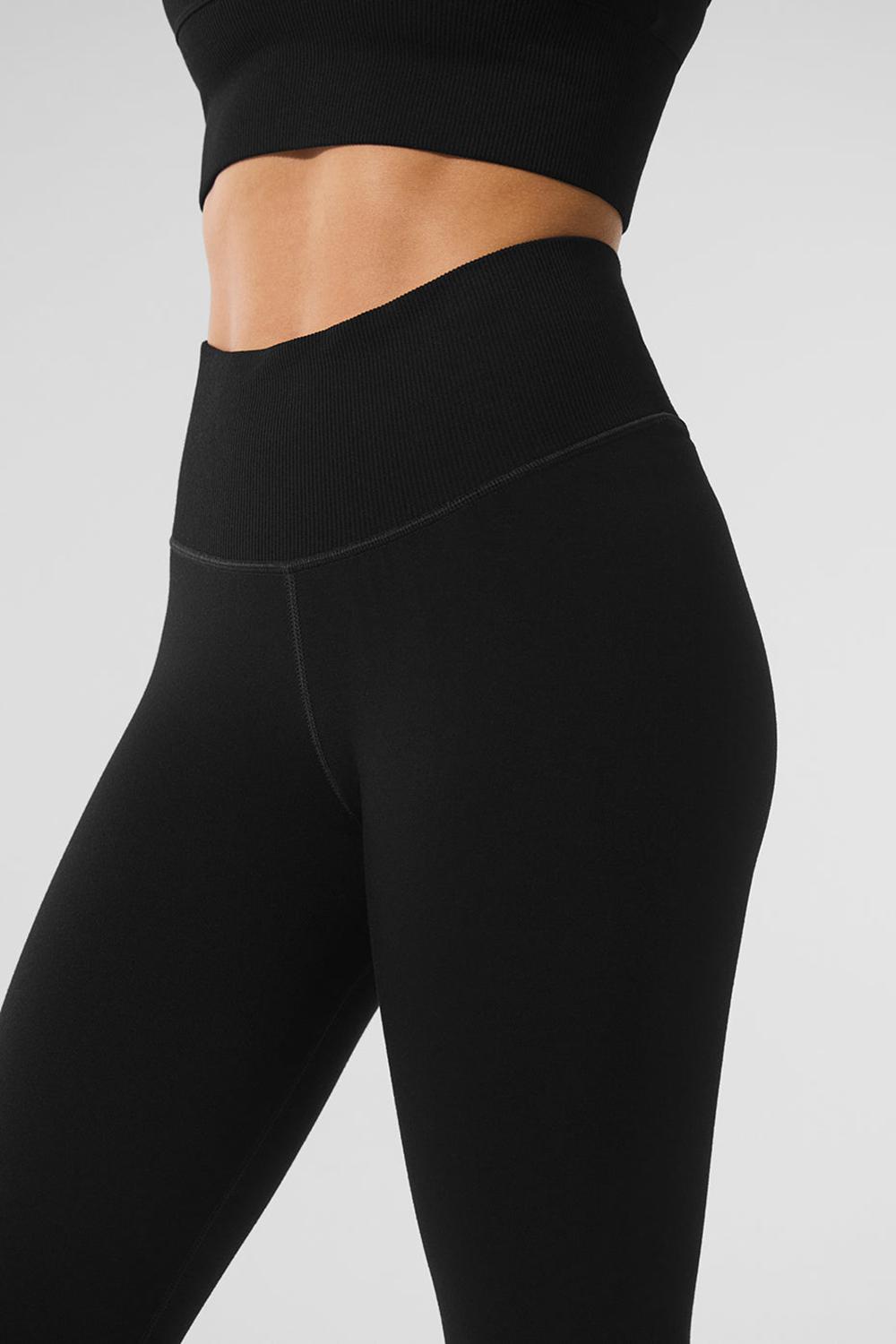 Leggins Alo Yoga Seamless Winter Warm Plush High-Waist 7/8 Mujer Negras | Colombia  UZXA-91685