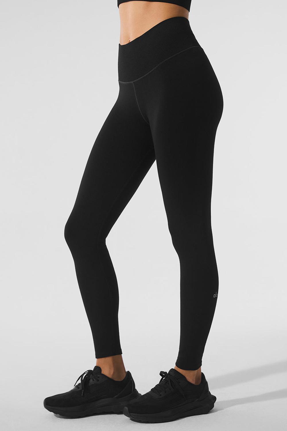 Leggins Alo Yoga Seamless Winter Warm Plush High-Waist 7/8 Mujer Negras | Colombia  UZXA-91685