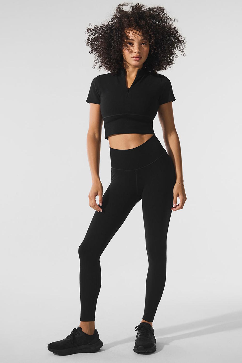 Leggins Alo Yoga Seamless Winter Warm Plush High-Waist 7/8 Mujer Negras | Colombia  UZXA-91685