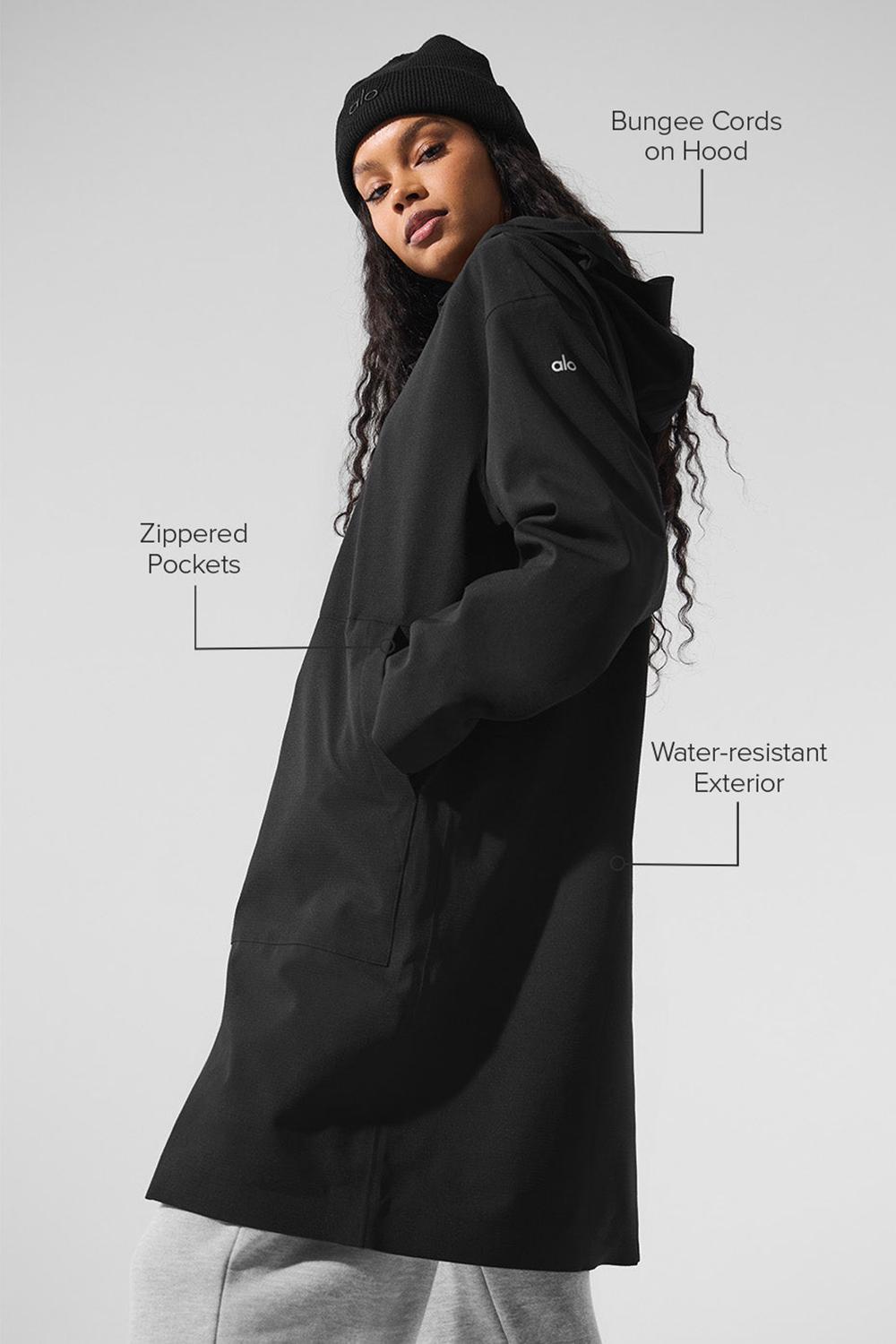 Long Coat Alo Yoga Rain Or Shine Mujer Negras | Colombia  PNWU-34620