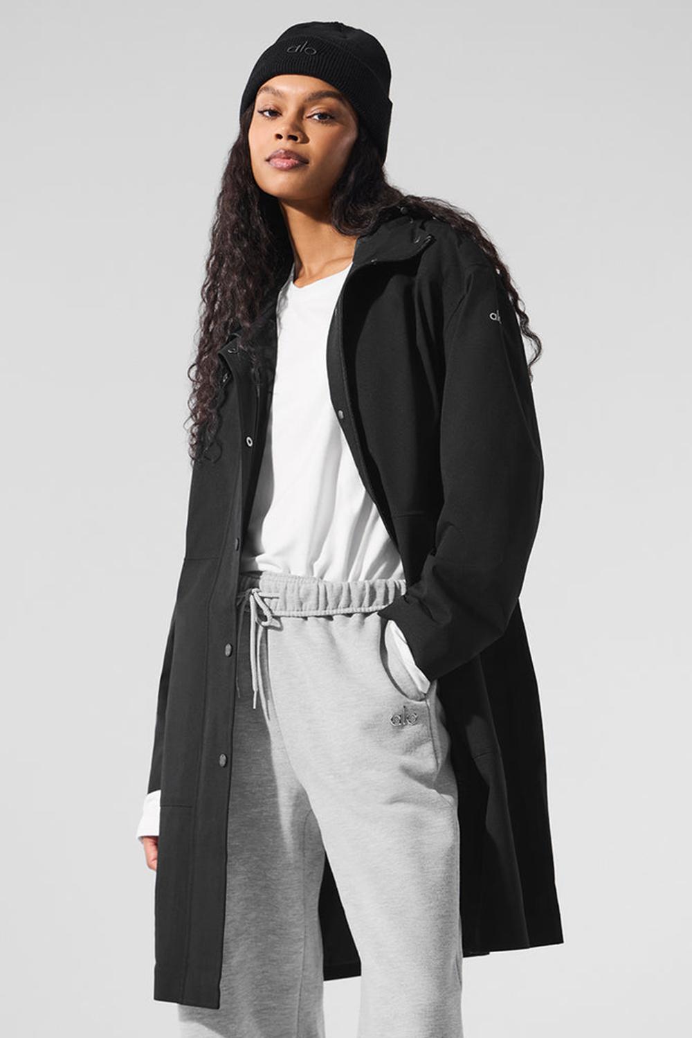 Long Coat Alo Yoga Rain Or Shine Mujer Negras | Colombia  PNWU-34620