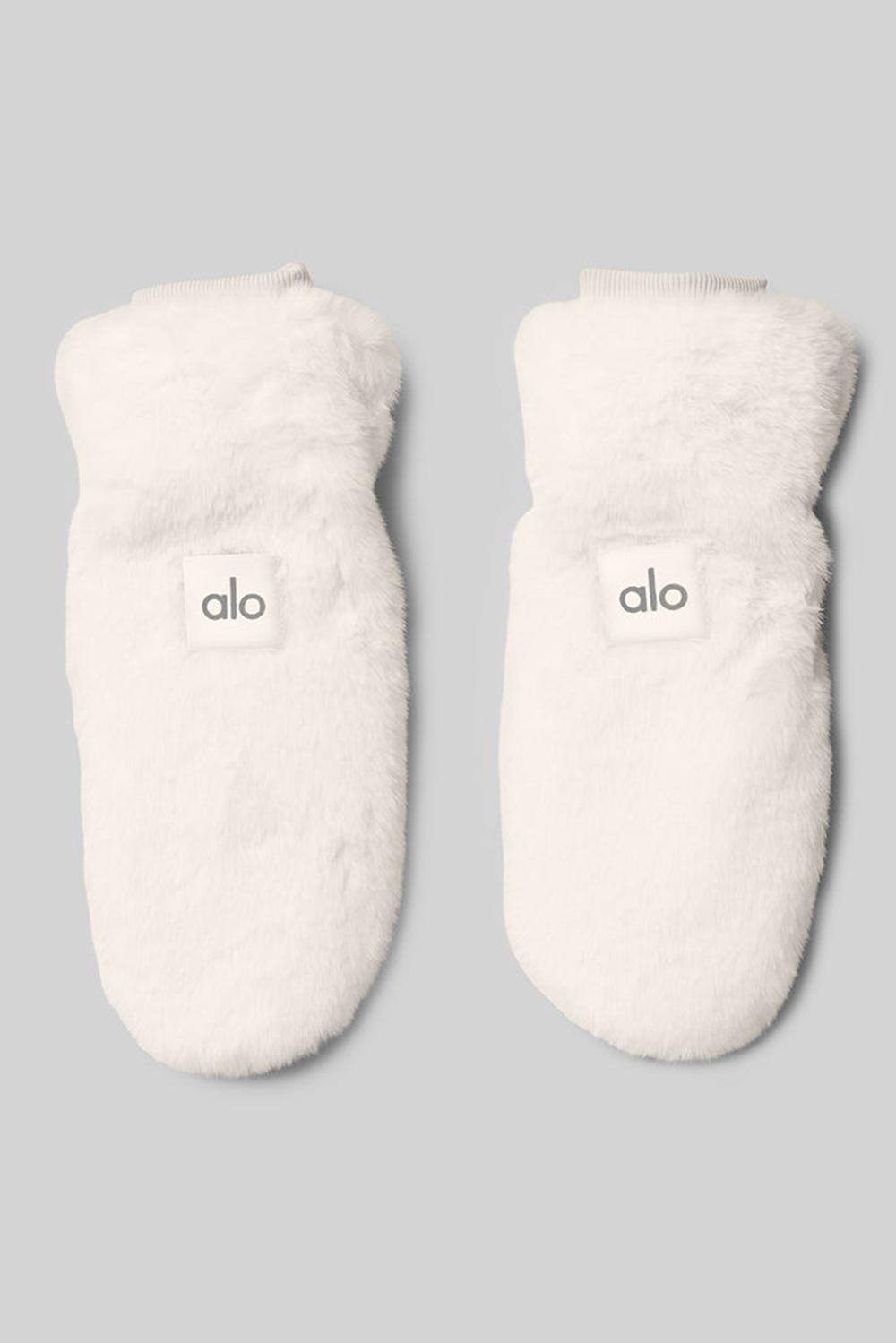 Mitones Alo Yoga Faux Fur Mujer Ivory | Colombia  XGMD-65478