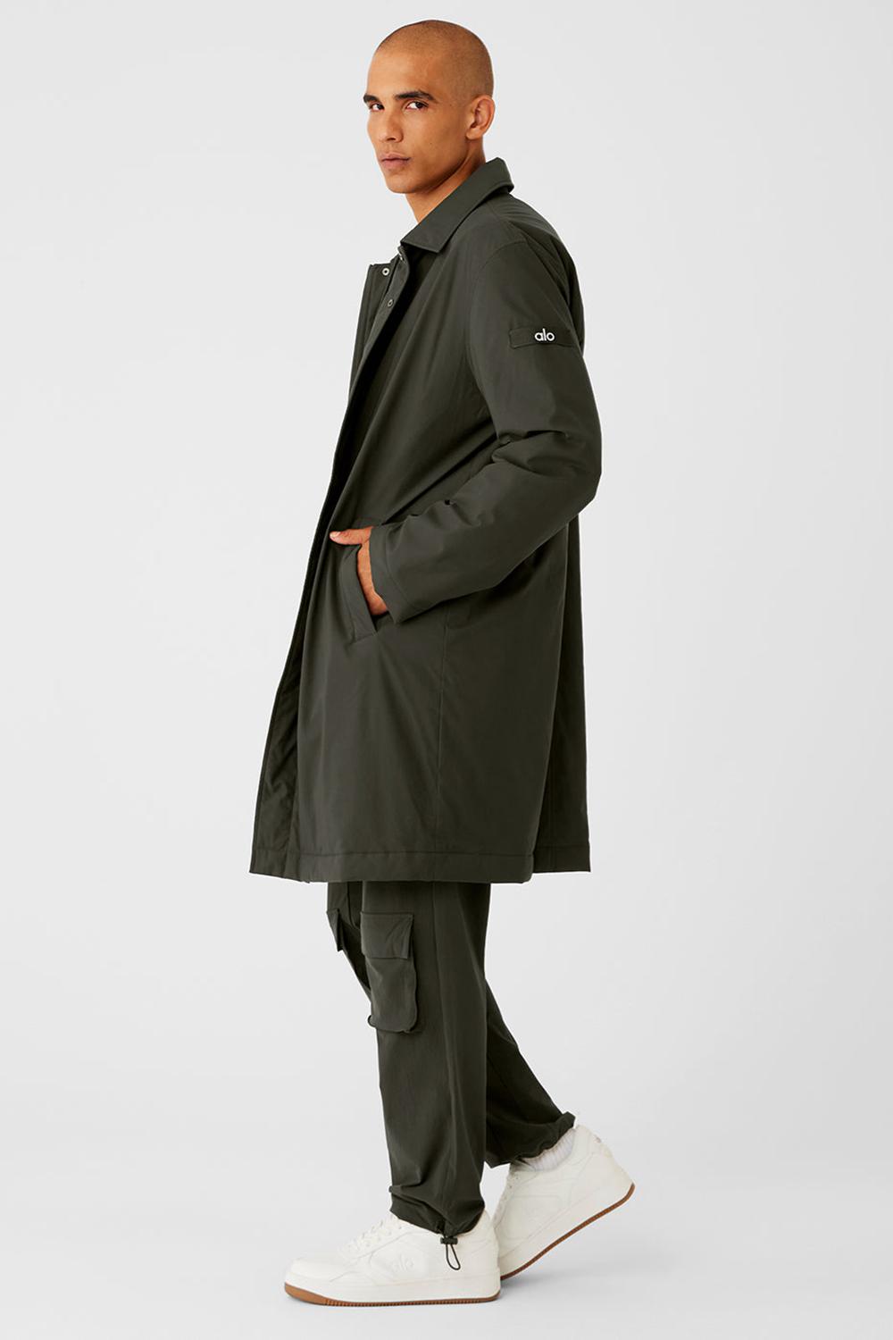 Overcoats Alo Yoga Signature Hombre Verde | Colombia  QZRI-07614