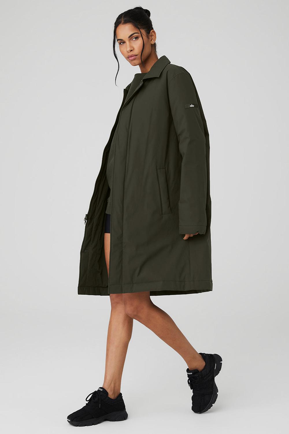 Overcoats Alo Yoga Signature Mujer Verde | Colombia  DRUT-65391