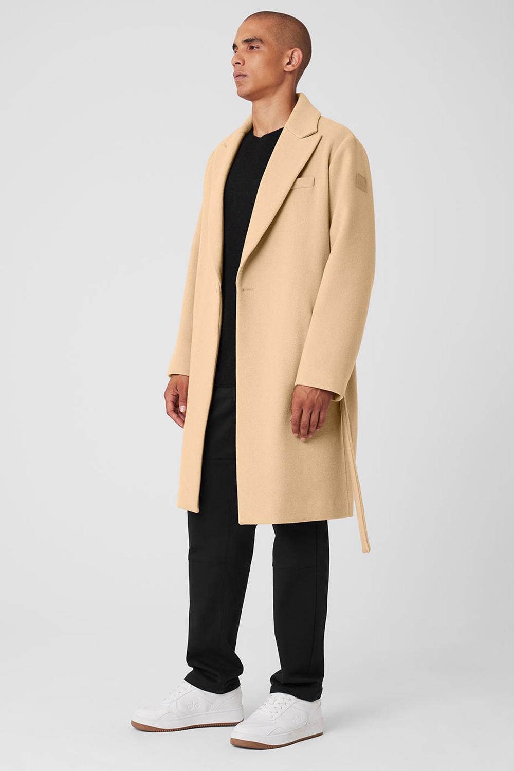 Overcoats Alo Yoga Wool Gameday Hombre Camel | Colombia  JEPI-14290