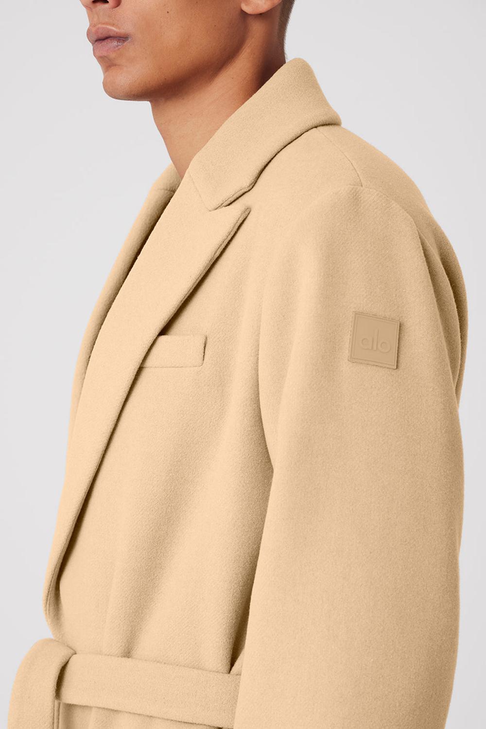Overcoats Alo Yoga Wool Gameday Hombre Camel | Colombia  JEPI-14290