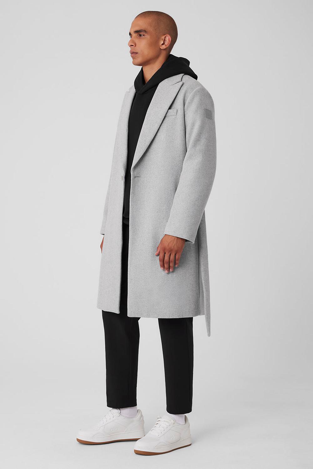Overcoats Alo Yoga Wool Gameday Hombre Gris | Colombia  GHWZ-15063