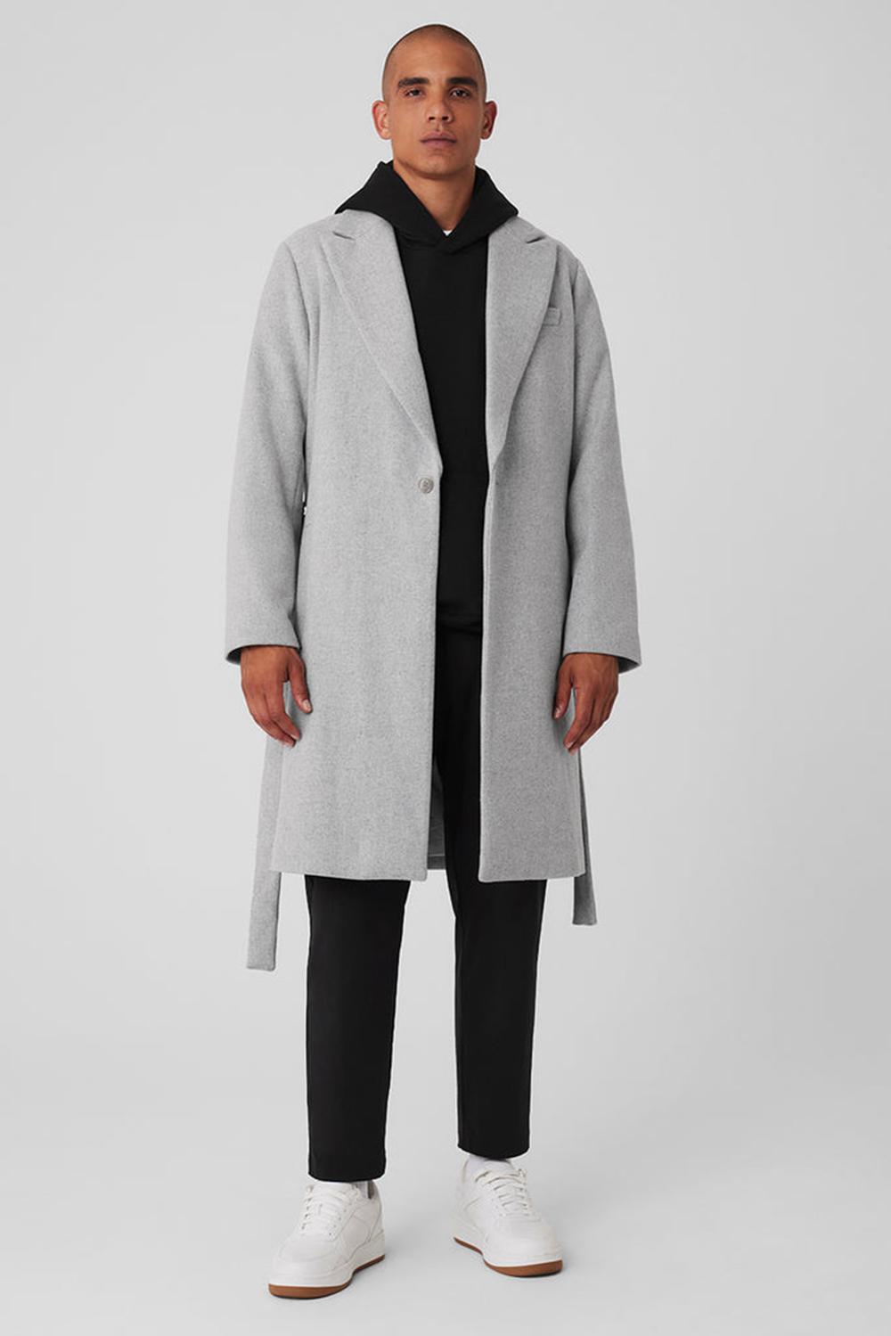 Overcoats Alo Yoga Wool Gameday Hombre Gris | Colombia  GHWZ-15063