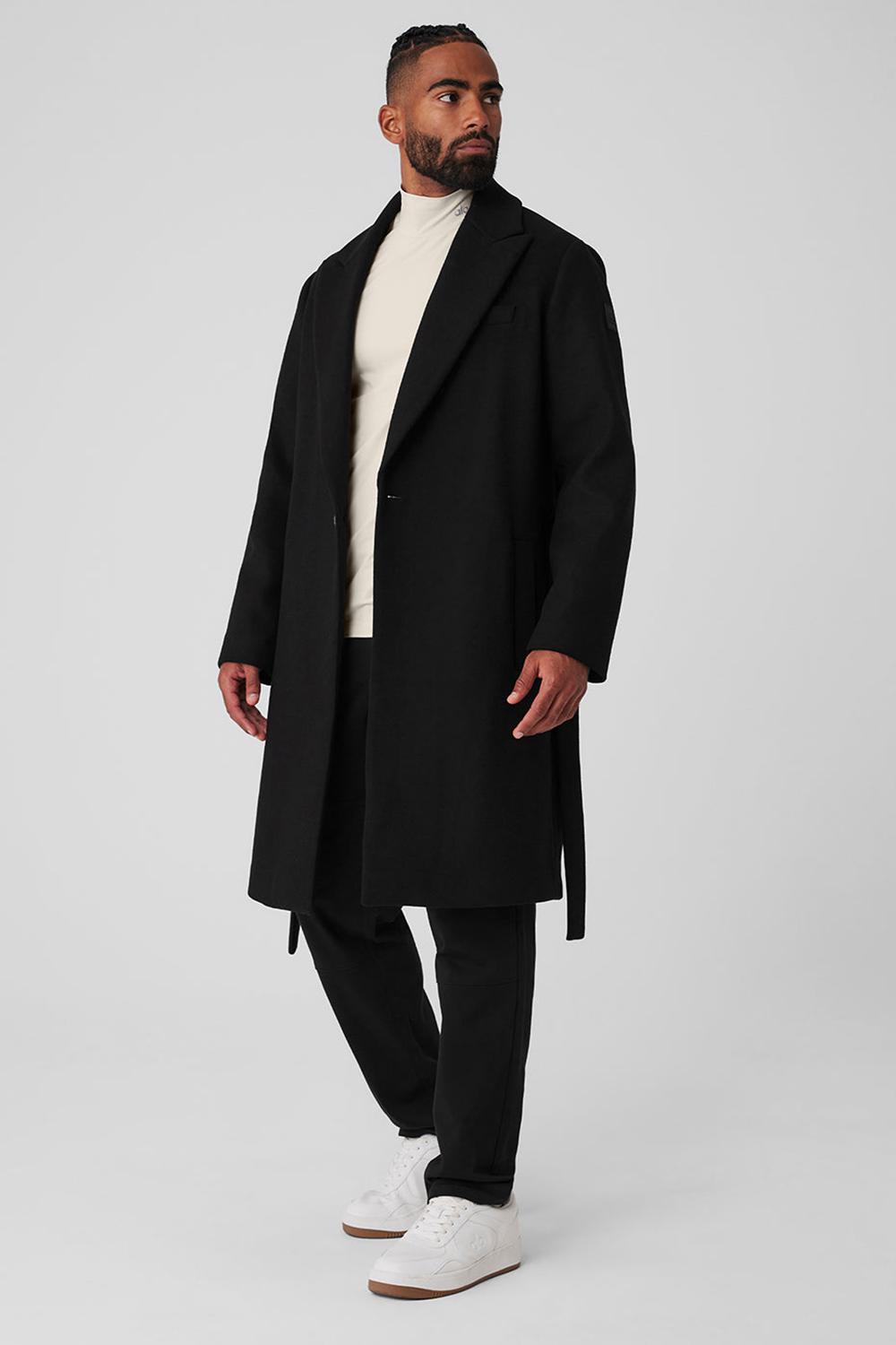 Overcoats Alo Yoga Wool Gameday Hombre Negras | Colombia  MYSQ-96215
