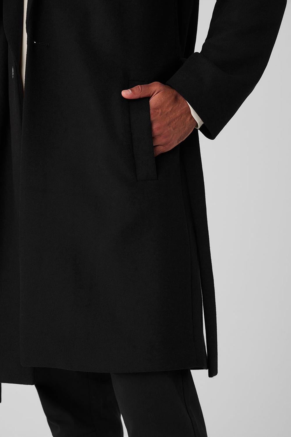 Overcoats Alo Yoga Wool Gameday Hombre Negras | Colombia  MYSQ-96215