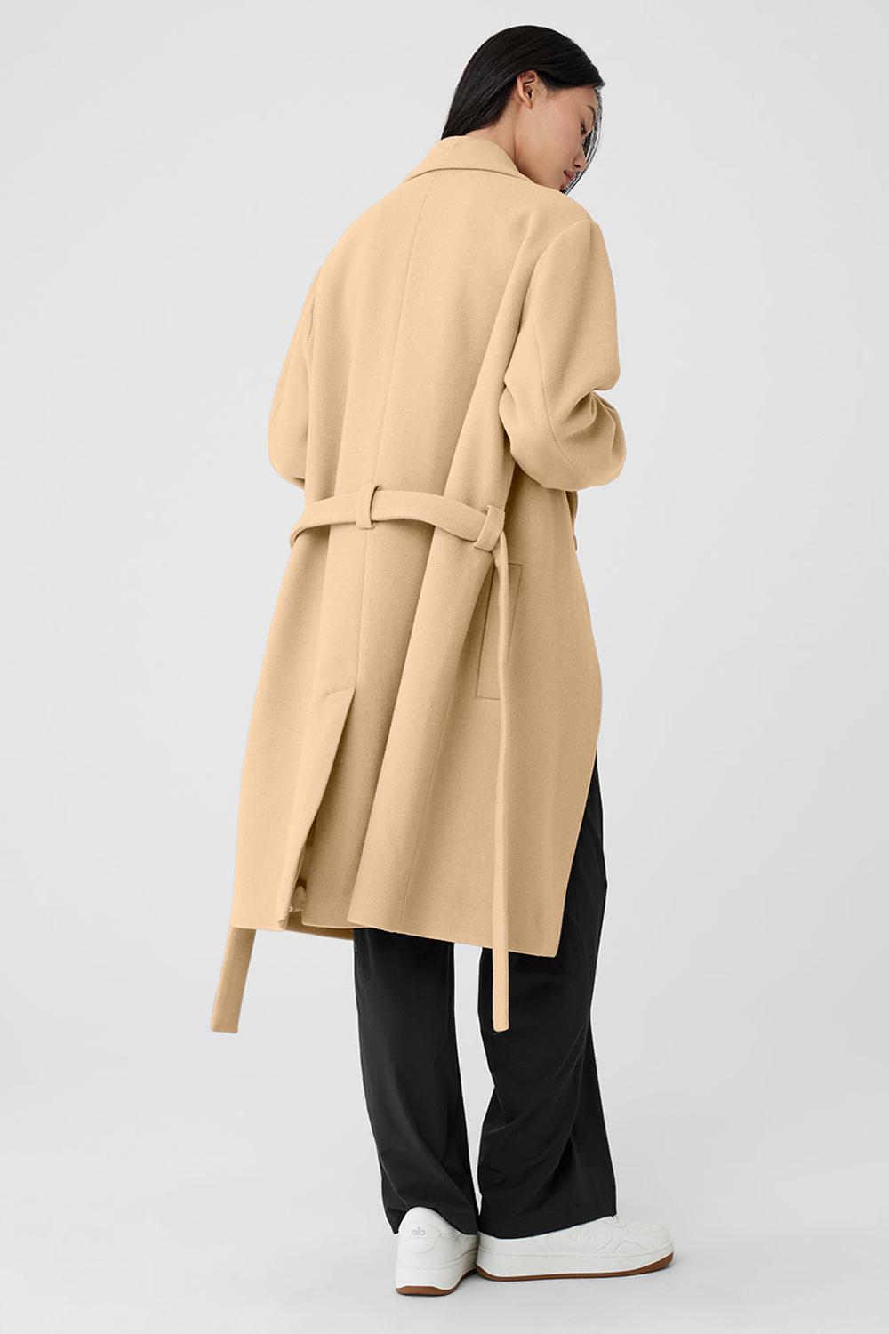 Overcoats Alo Yoga Wool Gameday Mujer Camel | Colombia  AQXE-81453