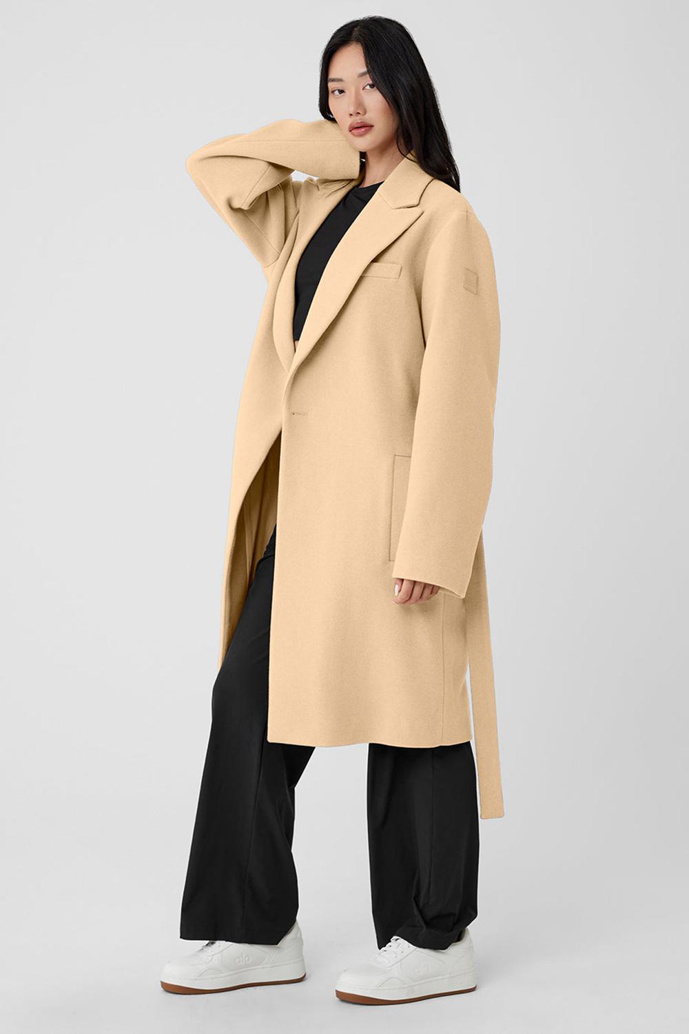 Overcoats Alo Yoga Wool Gameday Mujer Camel | Colombia  AQXE-81453