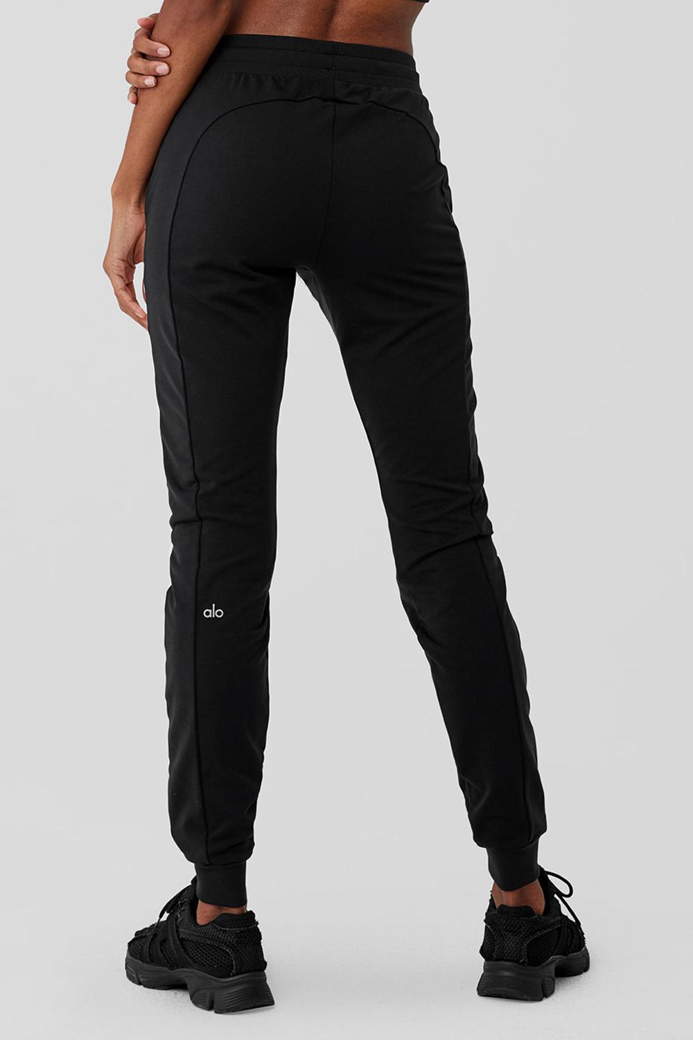 Pantalon Alo Yoga Airbrush Winter Warm High-Waist Moto Mujer Negras | Colombia  YMET-37096