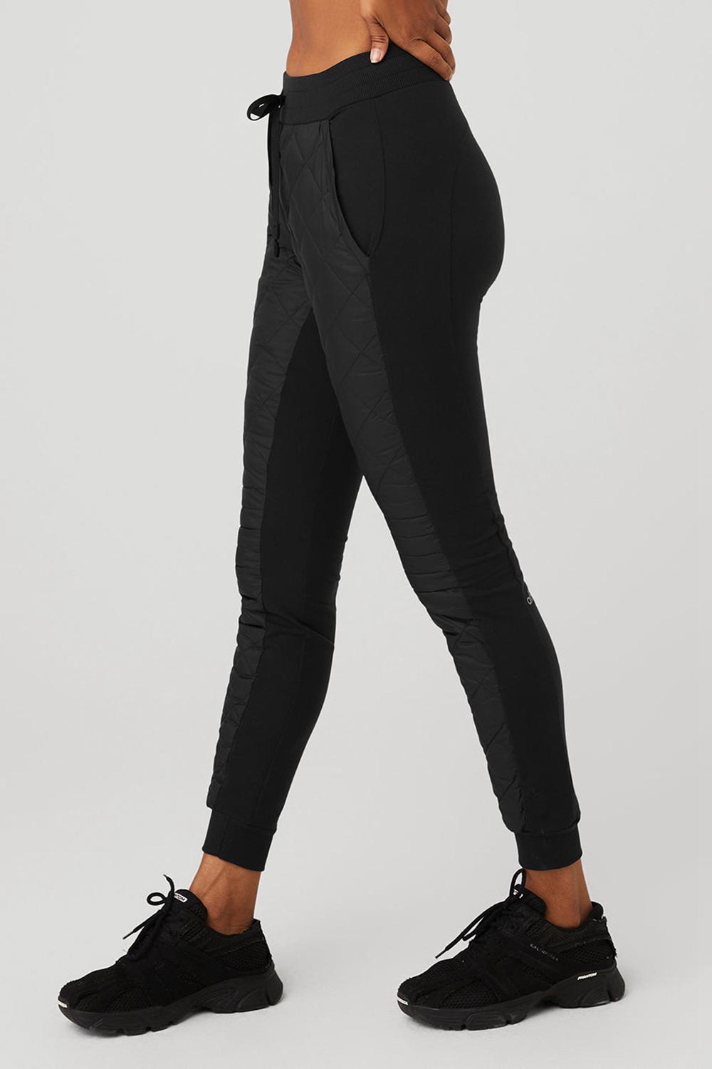 Pantalon Alo Yoga Airbrush Winter Warm High-Waist Moto Mujer Negras | Colombia  BIXO-74581