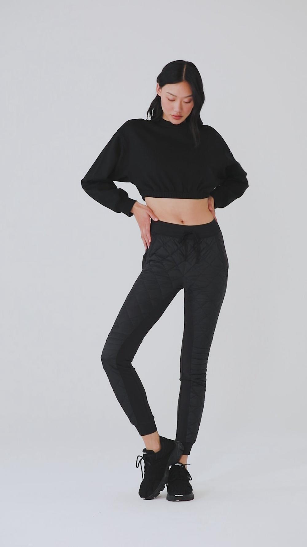 Pantalon Alo Yoga Airbrush Winter Warm High-Waist Moto Mujer Negras | Colombia  BIXO-74581