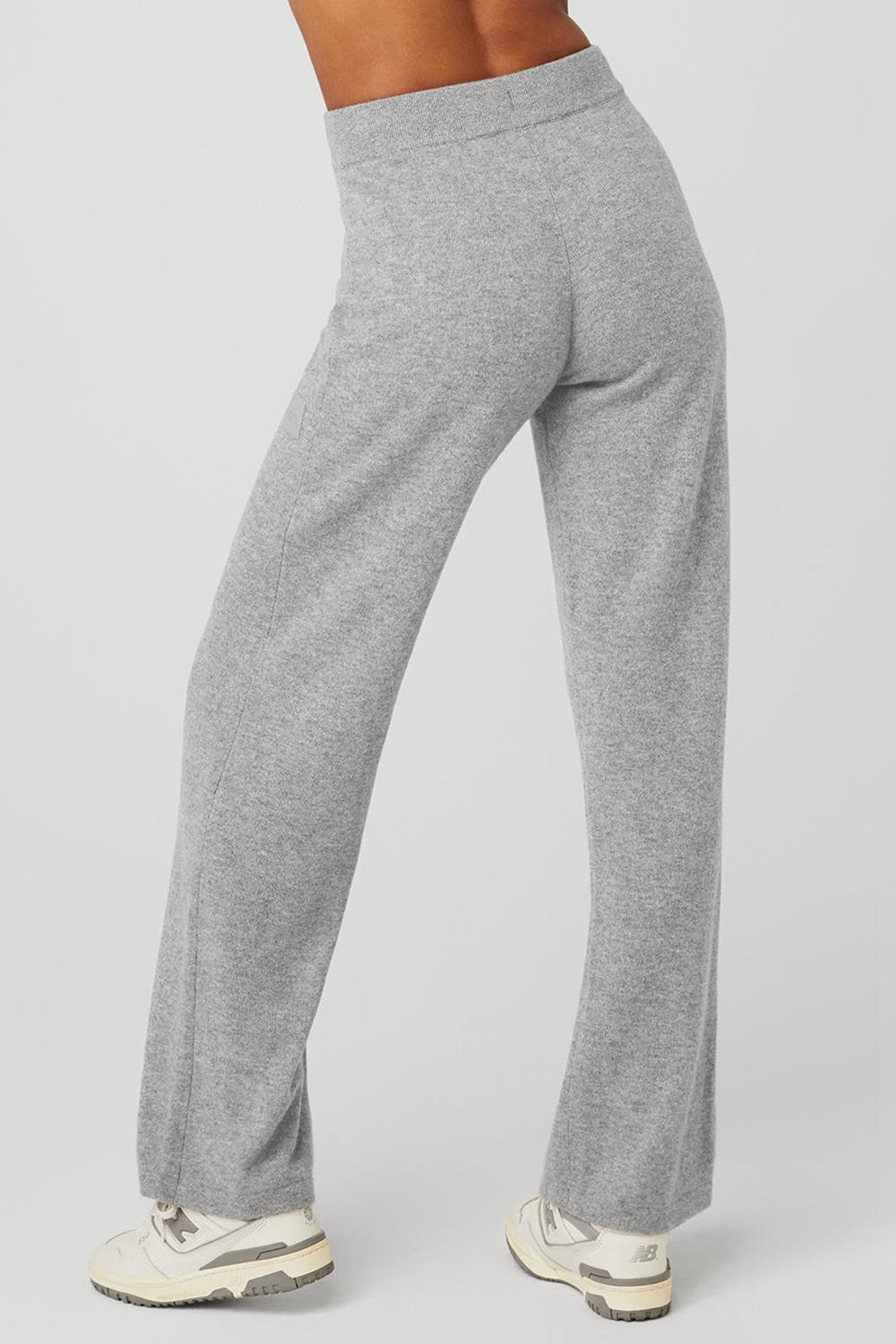 Pantalon Alo Yoga Cashmere High-Waist Jet Set Wide Leg Mujer Gris | Colombia  PBOW-42017