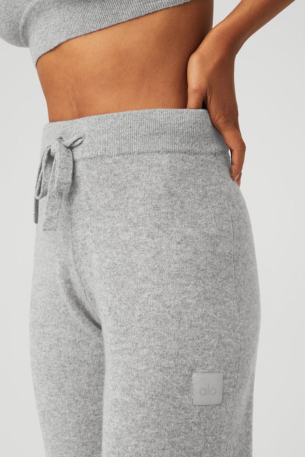 Pantalon Alo Yoga Cashmere High-Waist Jet Set Wide Leg Mujer Gris | Colombia  PBOW-42017