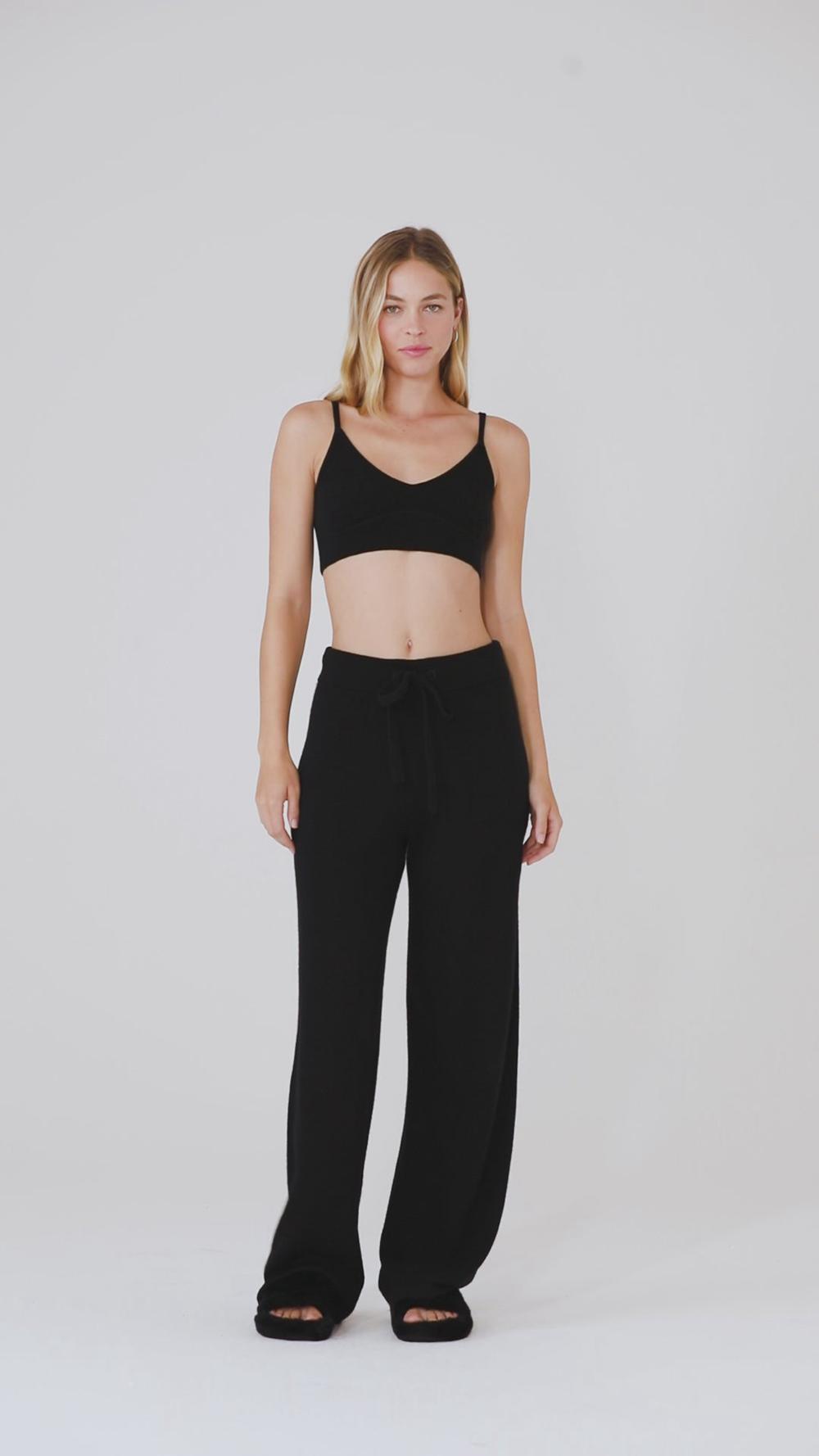 Pantalon Alo Yoga Cashmere High-Waist Jet Set Wide Leg Mujer Gris | Colombia  PBOW-42017