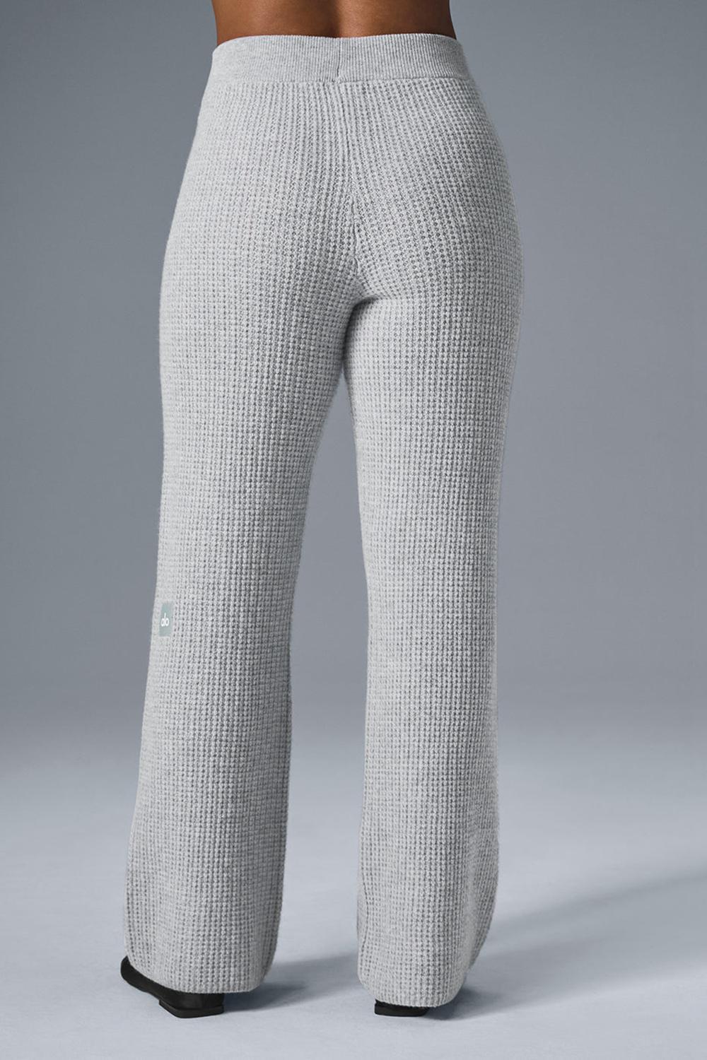 Pantalon Alo Yoga Cashmere High-Waist Plush Waffle Mujer Gris | Colombia  LQBV-41957