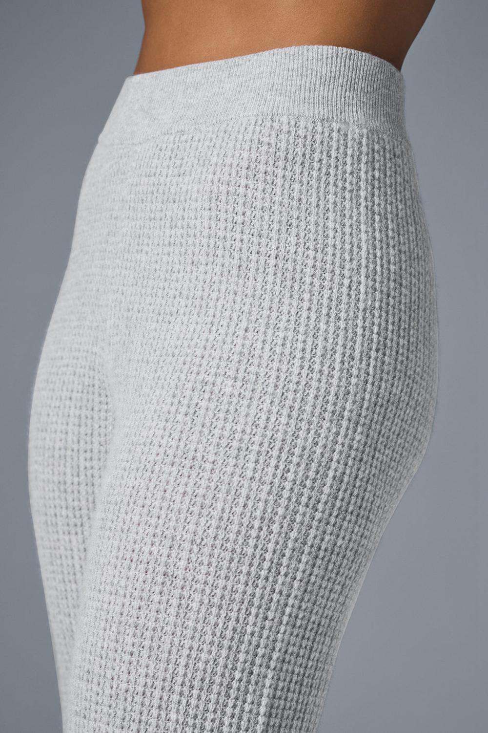 Pantalon Alo Yoga Cashmere High-Waist Plush Waffle Mujer Gris | Colombia  LQBV-41957