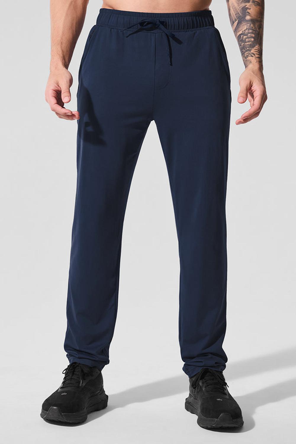 Pantalon Alo Yoga Conquer Pulse Hombre Azul Marino | Colombia  PGVZ-08149