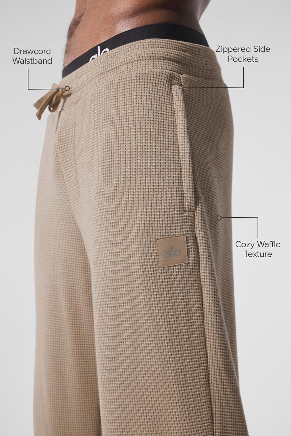 Pantalon Alo Yoga Elevate Waffle Straight Leg Hombre Gravel | Colombia  TNBM-04576