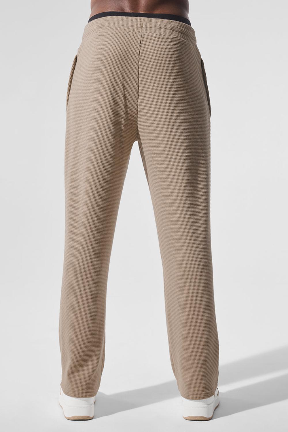 Pantalon Alo Yoga Elevate Waffle Straight Leg Hombre Gravel | Colombia  TNBM-04576