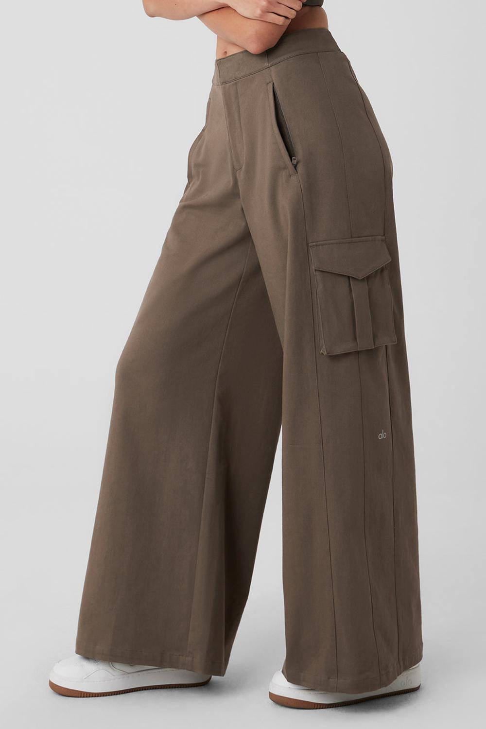 Pantalon Alo Yoga Show Off Cargo Wide Leg Mujer Verde Oliva | Colombia  WMUK-49573