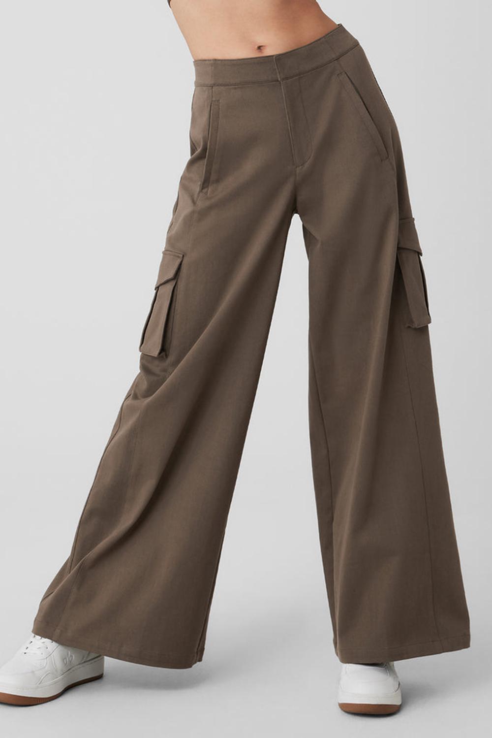Pantalon Alo Yoga Show Off Cargo Wide Leg Mujer Verde Oliva | Colombia  WMUK-49573