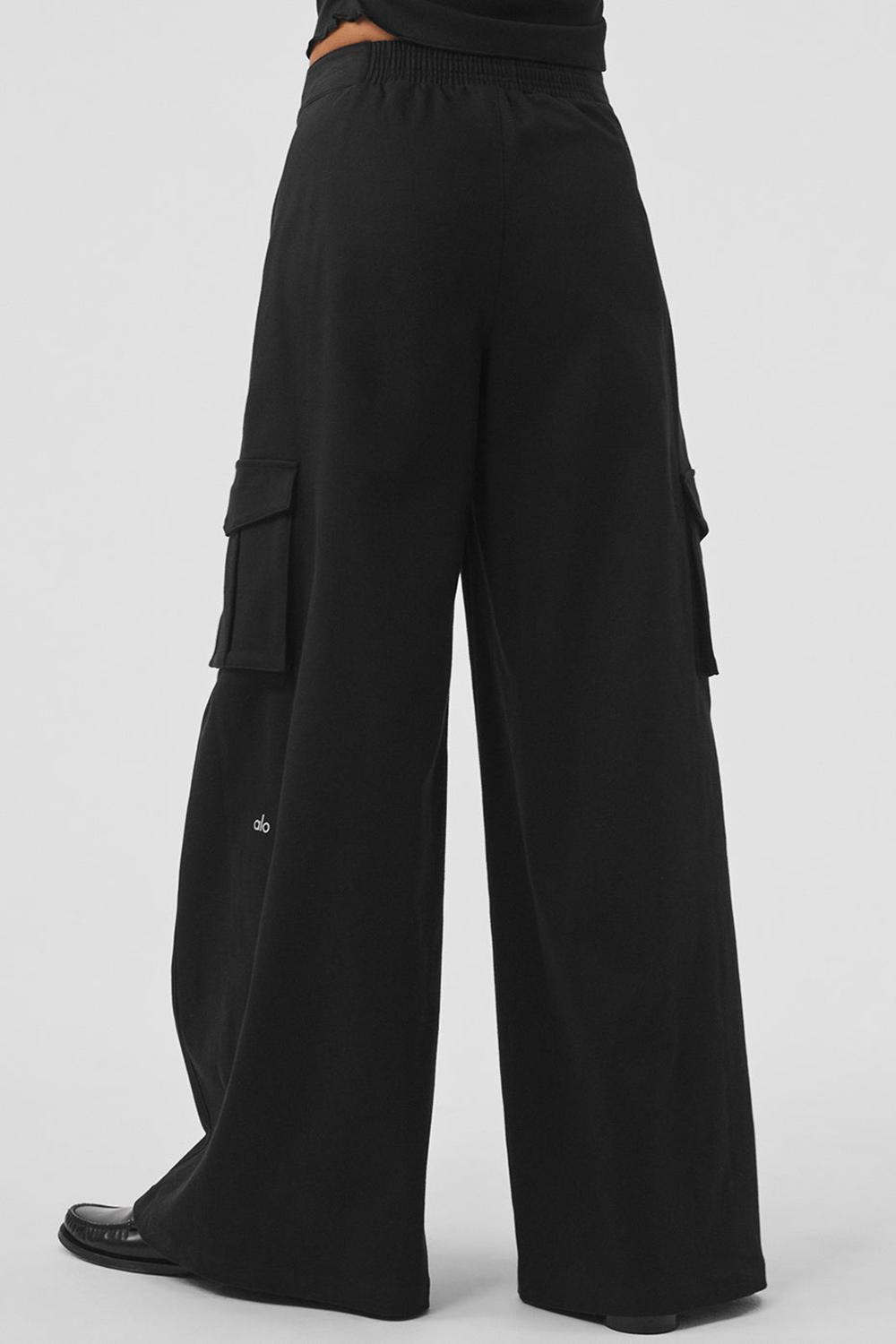 Pantalon Alo Yoga Show Off Cargo Wide Leg (Regular) Mujer Negras | Colombia  VNBL-61792