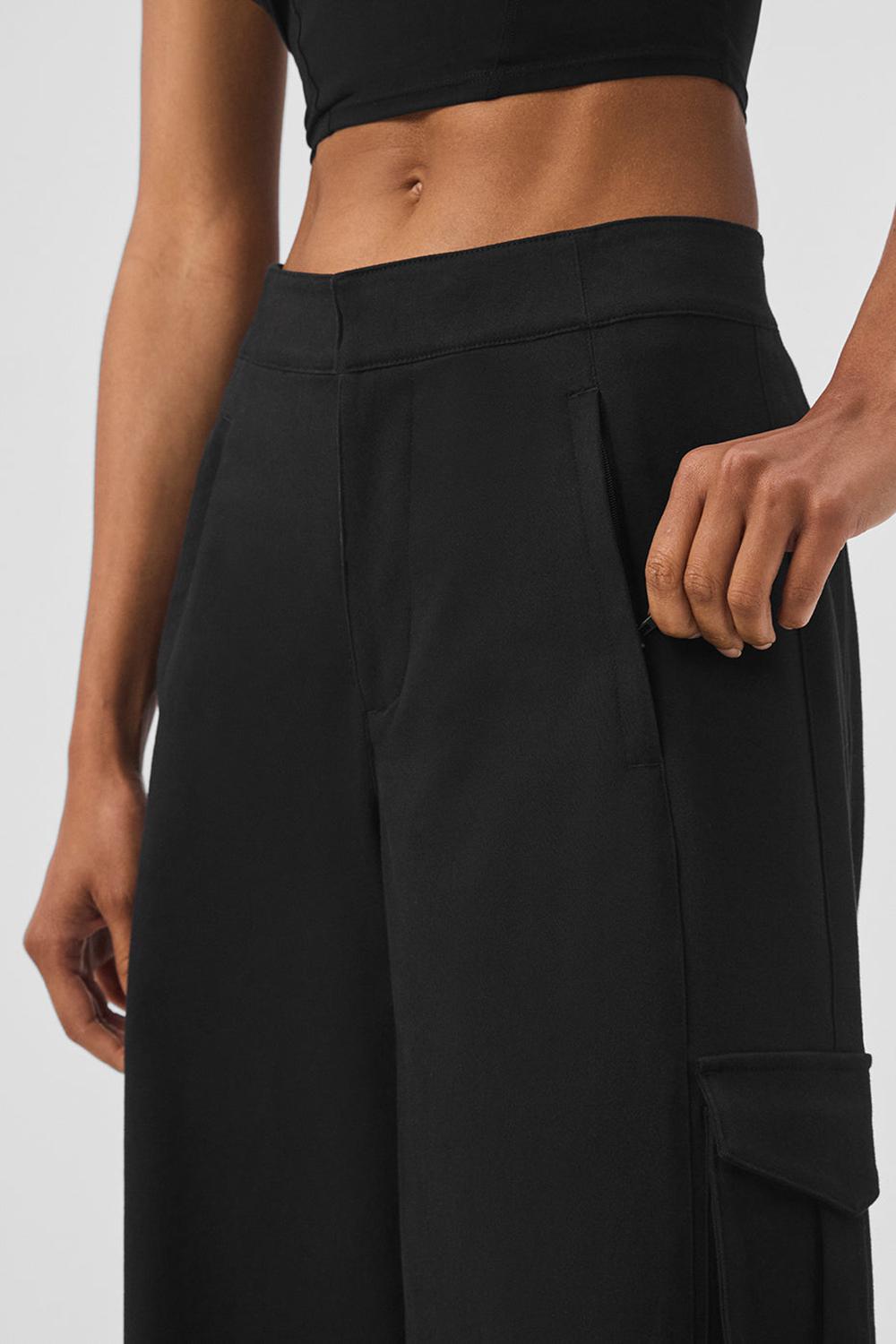 Pantalon Alo Yoga Show Off Cargo Wide Leg (Regular) Mujer Negras | Colombia  VNBL-61792