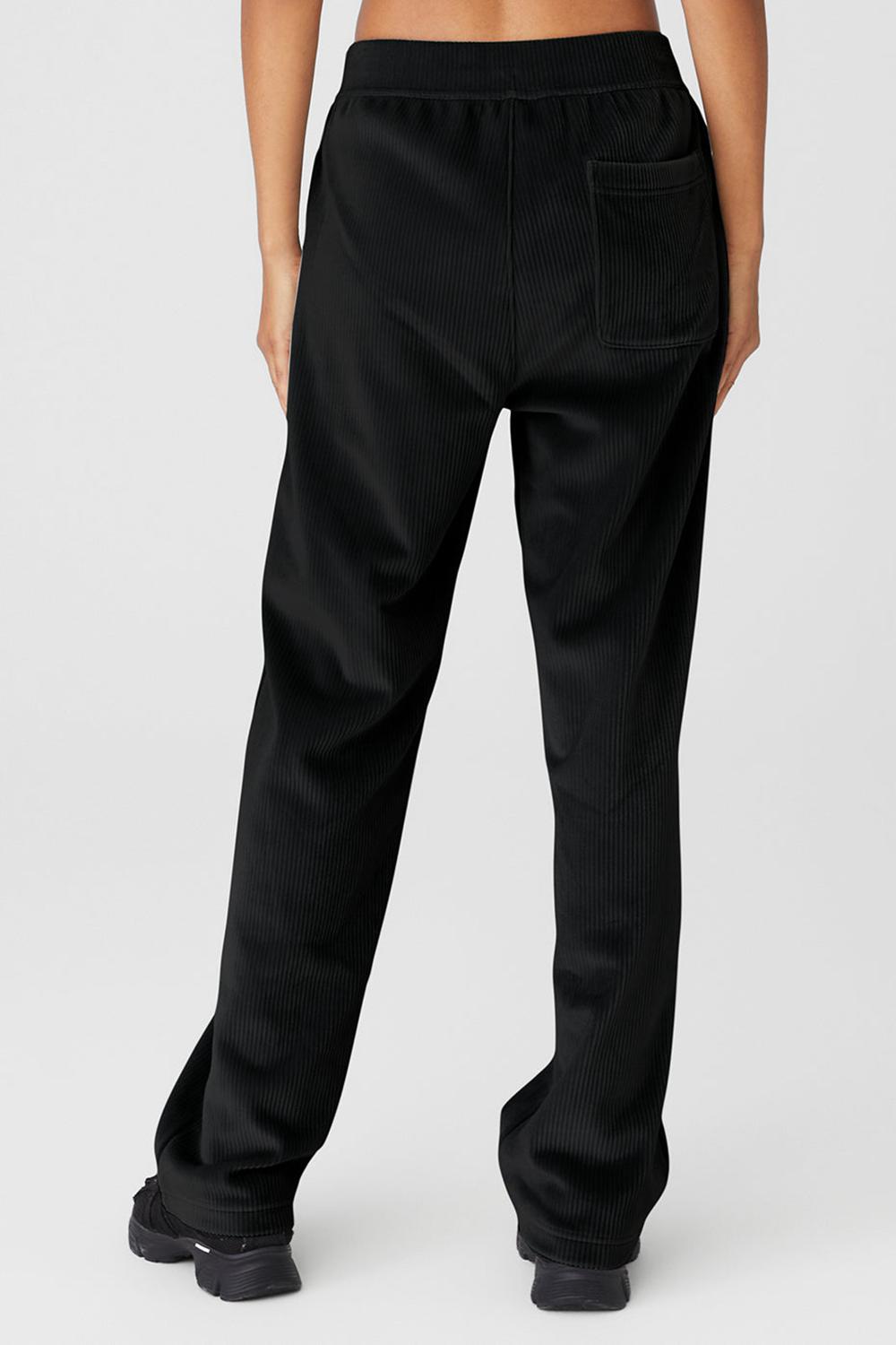 Pantalon Alo Yoga Velour Baller Mujer Negras | Colombia  RIOX-42075