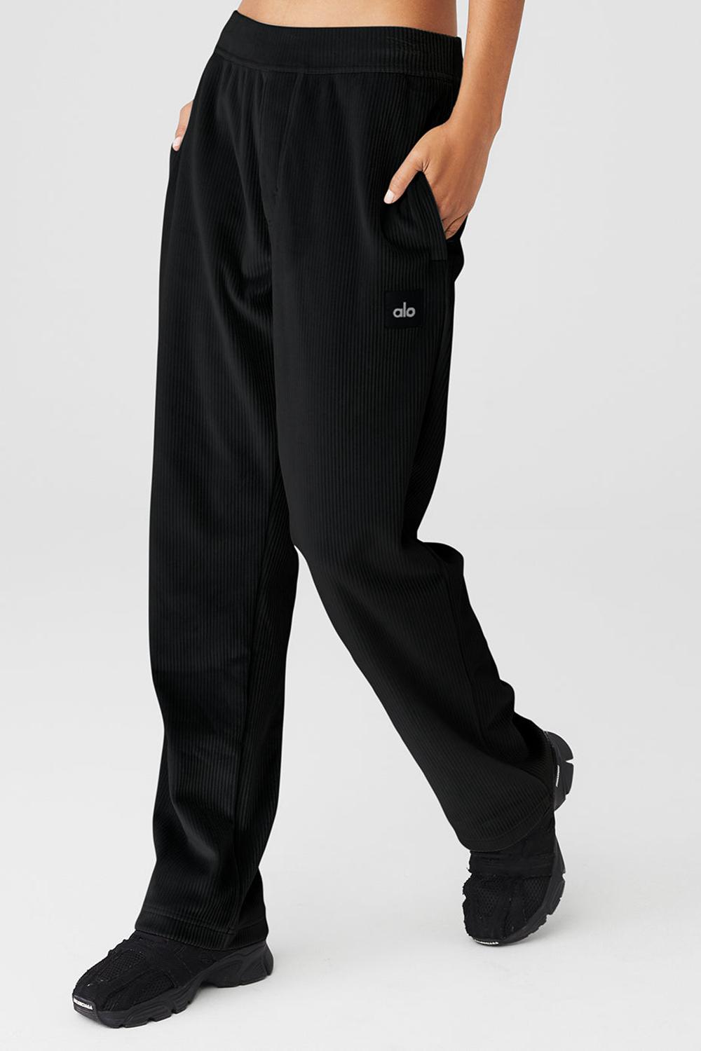 Pantalon Alo Yoga Velour Baller Mujer Negras | Colombia  RIOX-42075