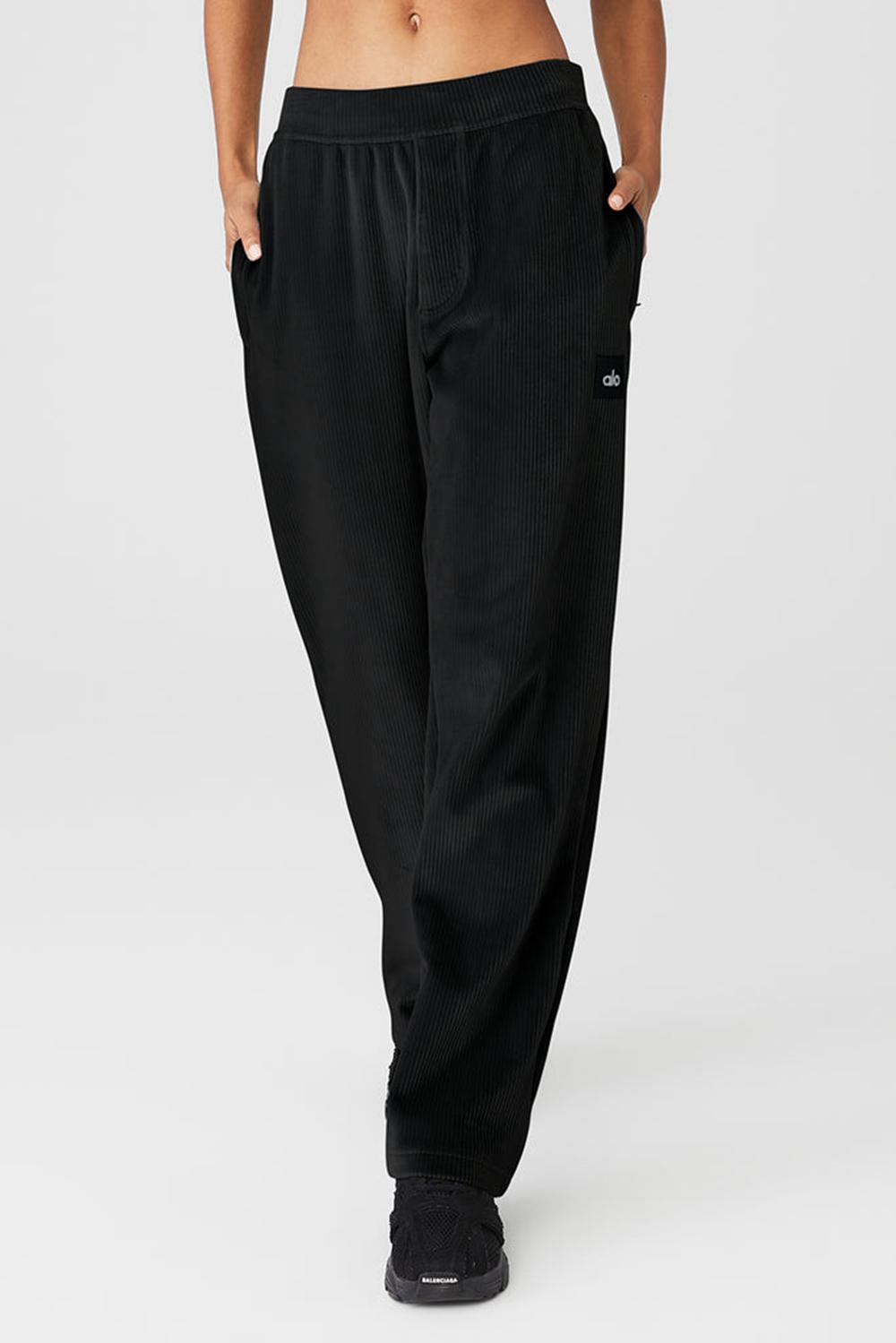Pantalon Alo Yoga Velour Baller Mujer Negras | Colombia  RIOX-42075