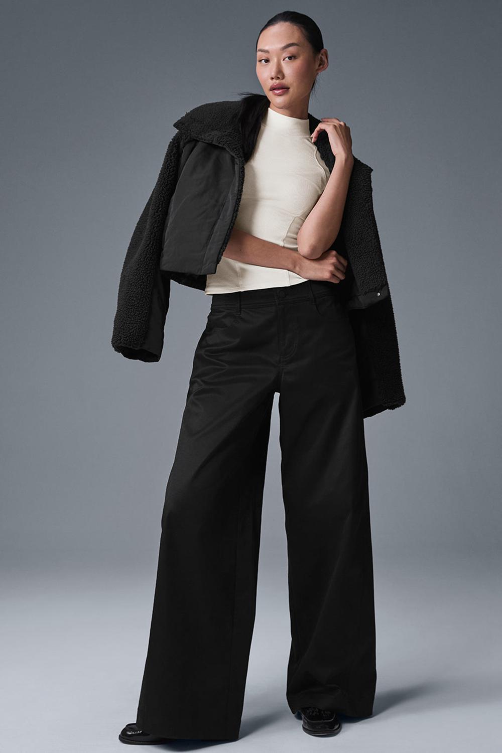 Pantalon Alo Yoga Wanderlust Wide Leg Mujer Negras | Colombia  ZJFE-20135