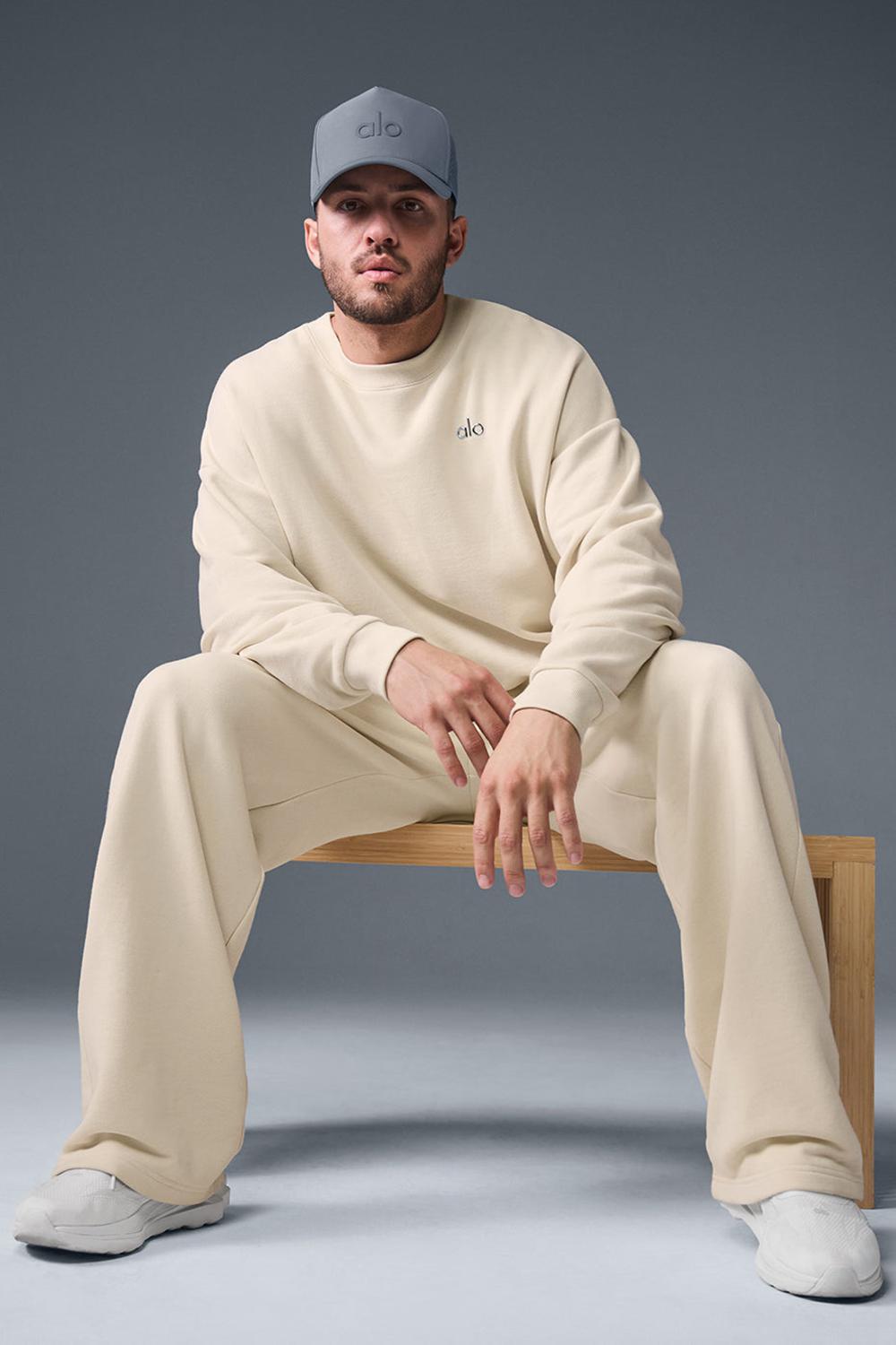 Pantalon Deportivo Alo Yoga Accolade Straight Leg Hombre Oat Milk | Colombia  UEGI-93276