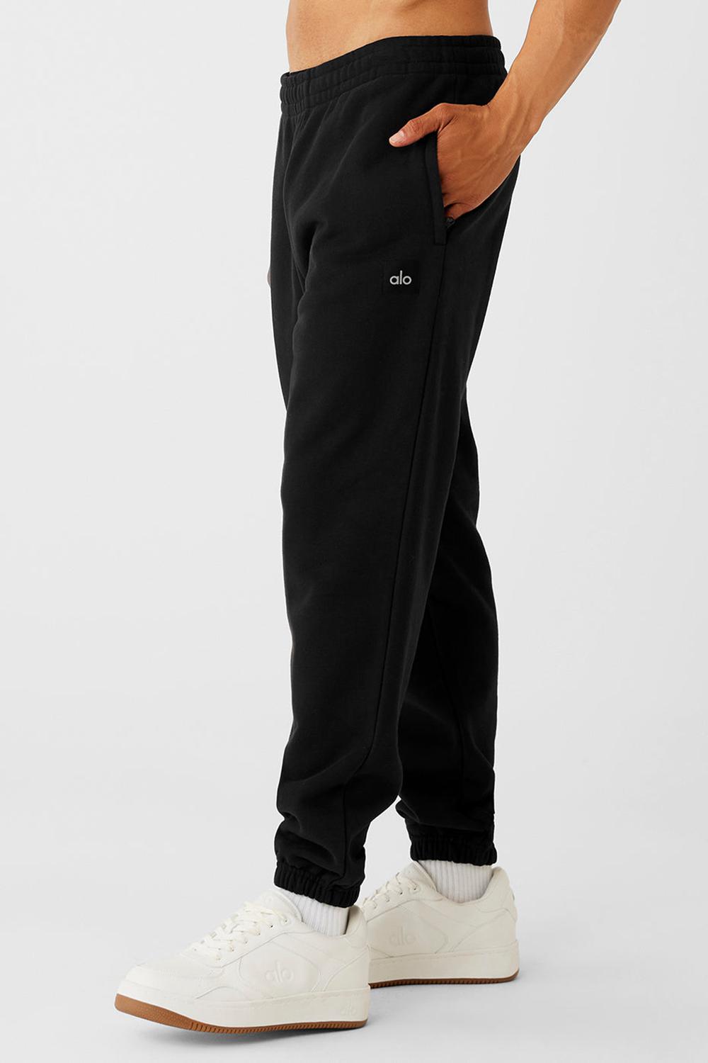 Pantalon Deportivo Alo Yoga Cuffed Renown Heavy Weight Hombre Negras | Colombia  QYNH-90548