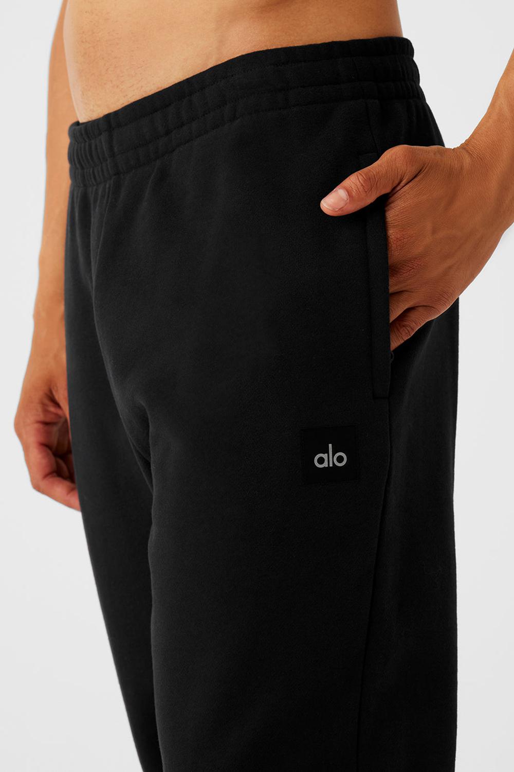 Pantalon Deportivo Alo Yoga Cuffed Renown Heavy Weight Hombre Negras | Colombia  QYNH-90548