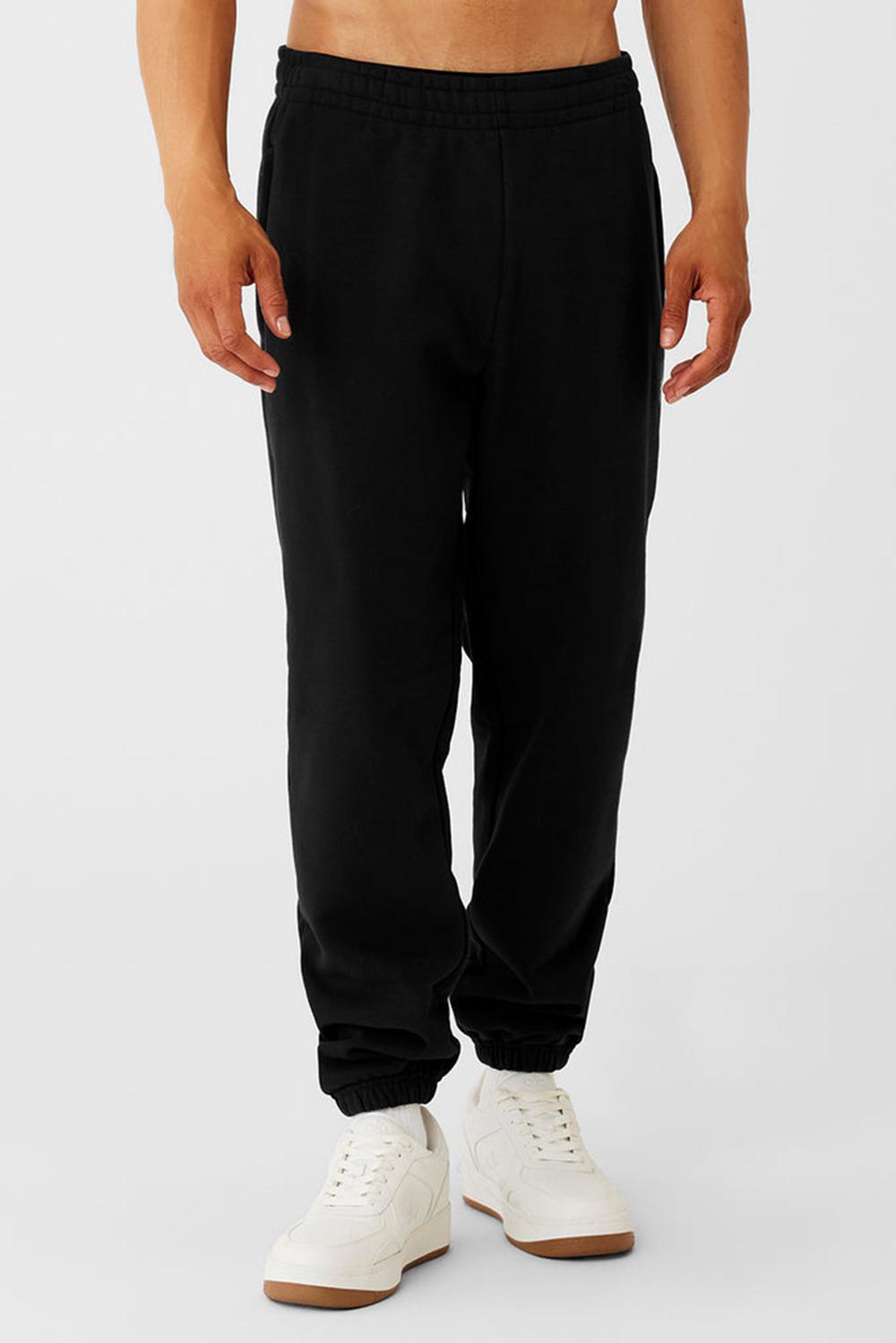 Pantalon Deportivo Alo Yoga Cuffed Renown Heavy Weight Hombre Negras | Colombia  QYNH-90548