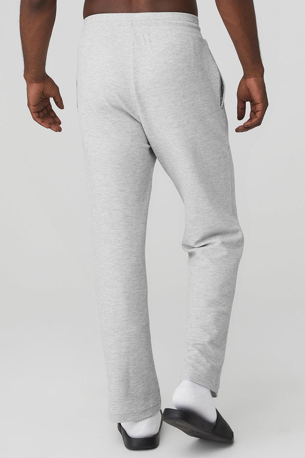 Pantalon Deportivo Alo Yoga Micro Waffle Fast Break Hombre Gris | Colombia  EMZR-81096